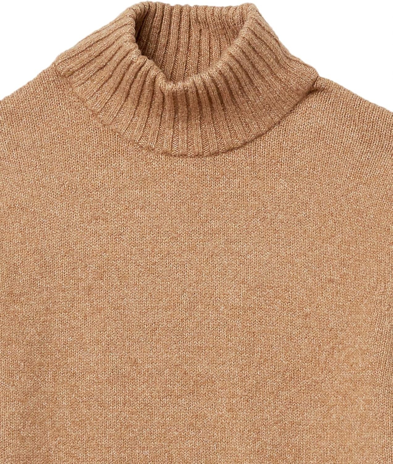 image:imageAmazon Essentials Mens LongSleeve Soft Touch Cotton Blend Turtleneck SweaterCamel
