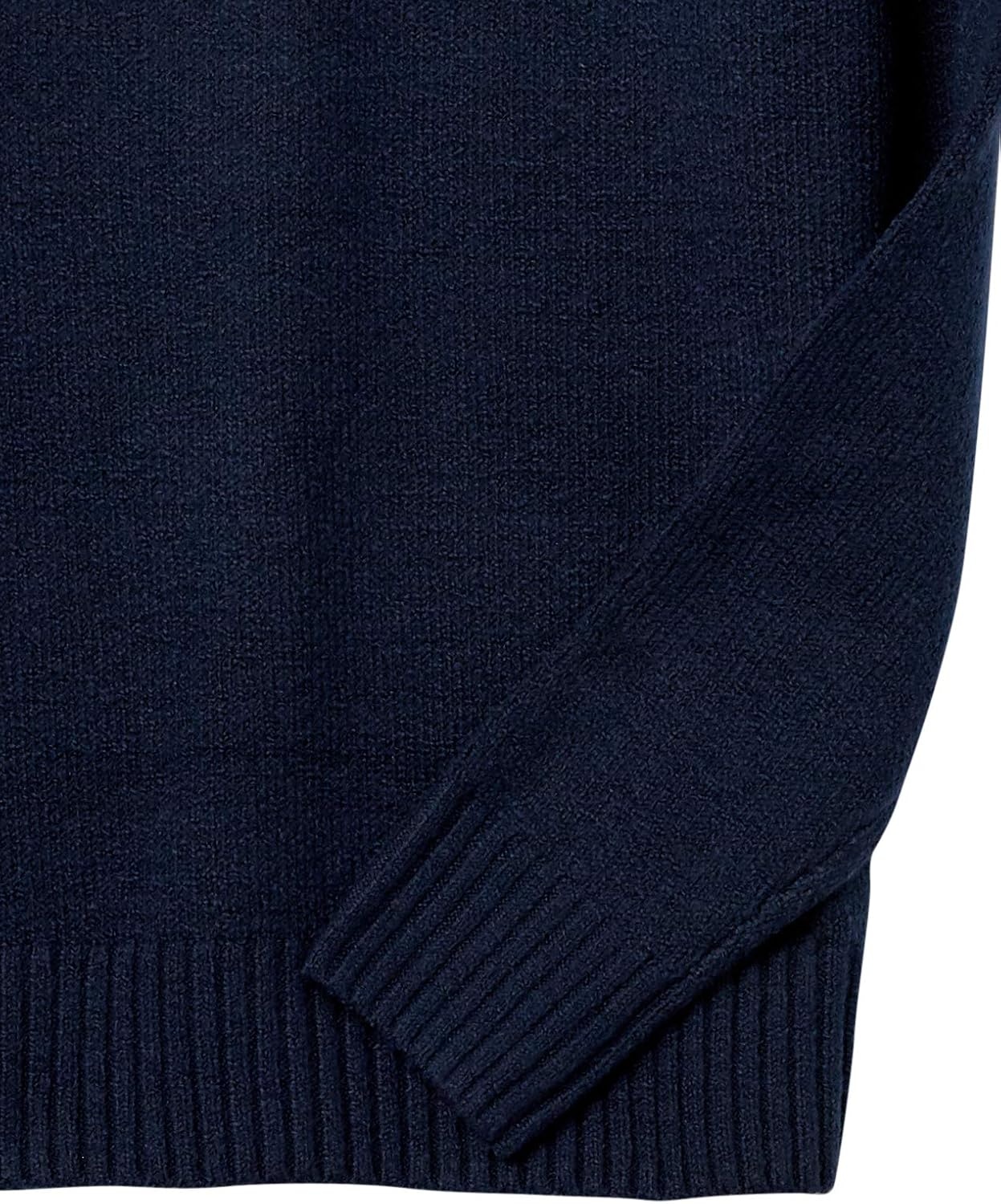 image:imageAmazon Essentials Mens LongSleeve Soft Touch Cotton Blend Turtleneck SweaterNavy