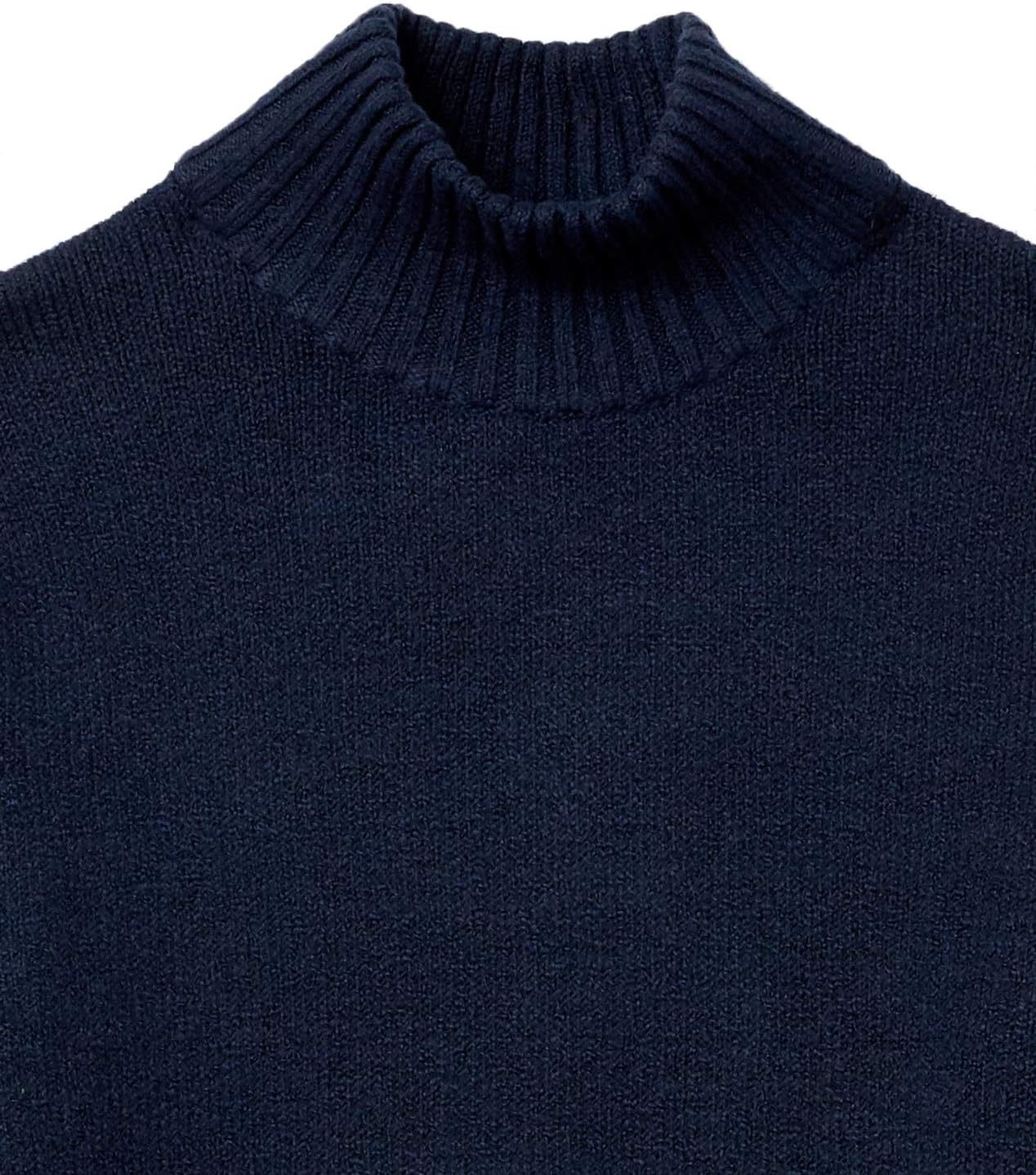 image:imageAmazon Essentials Mens LongSleeve Soft Touch Cotton Blend Turtleneck SweaterNavy