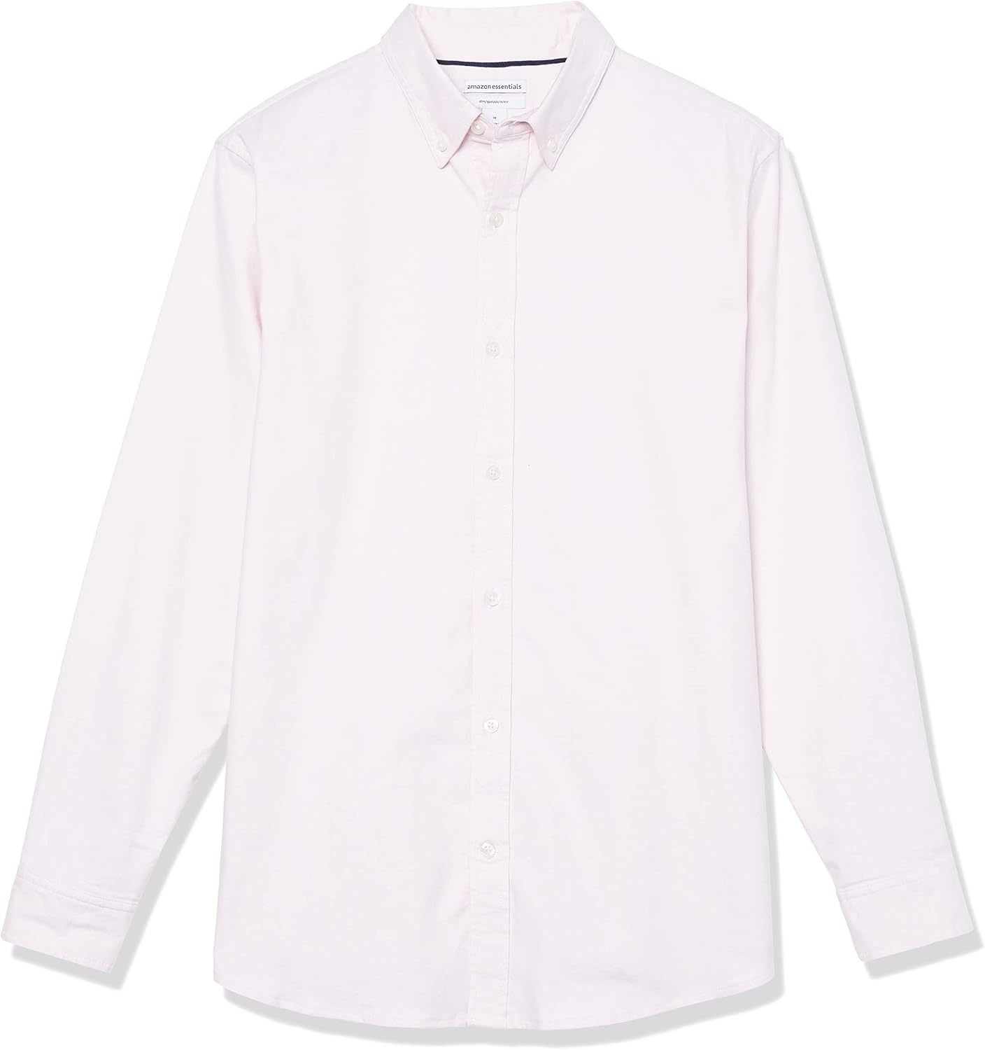 image:imageAmazon Essentials Mens Oxford Shirt SlimFit Stretch LongSleeve Button UpPale Pink