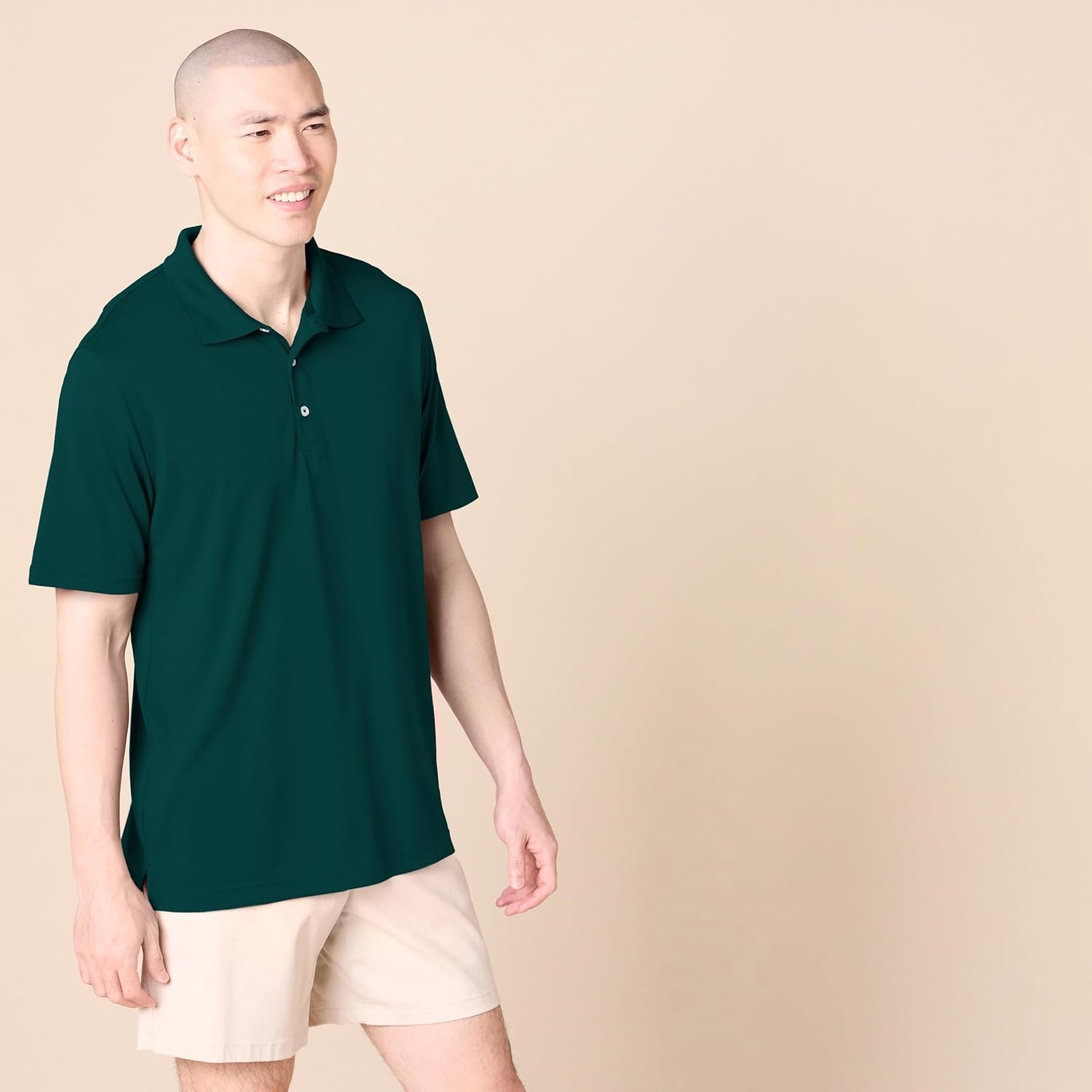 image:imageAmazon Essentials Mens Regular Fit Golf Polo Shirt MoistureWicking Quick Dry Recycled Polyester Short SleeveDark Green