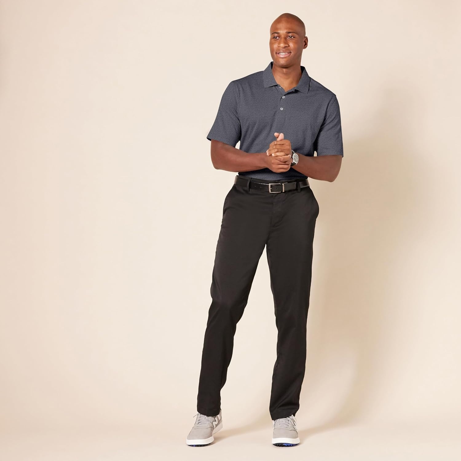 image:imageAmazon Essentials Mens Regular Fit Golf Polo Shirt MoistureWicking Quick Dry Recycled Polyester Short SleeveDark Grey Heather