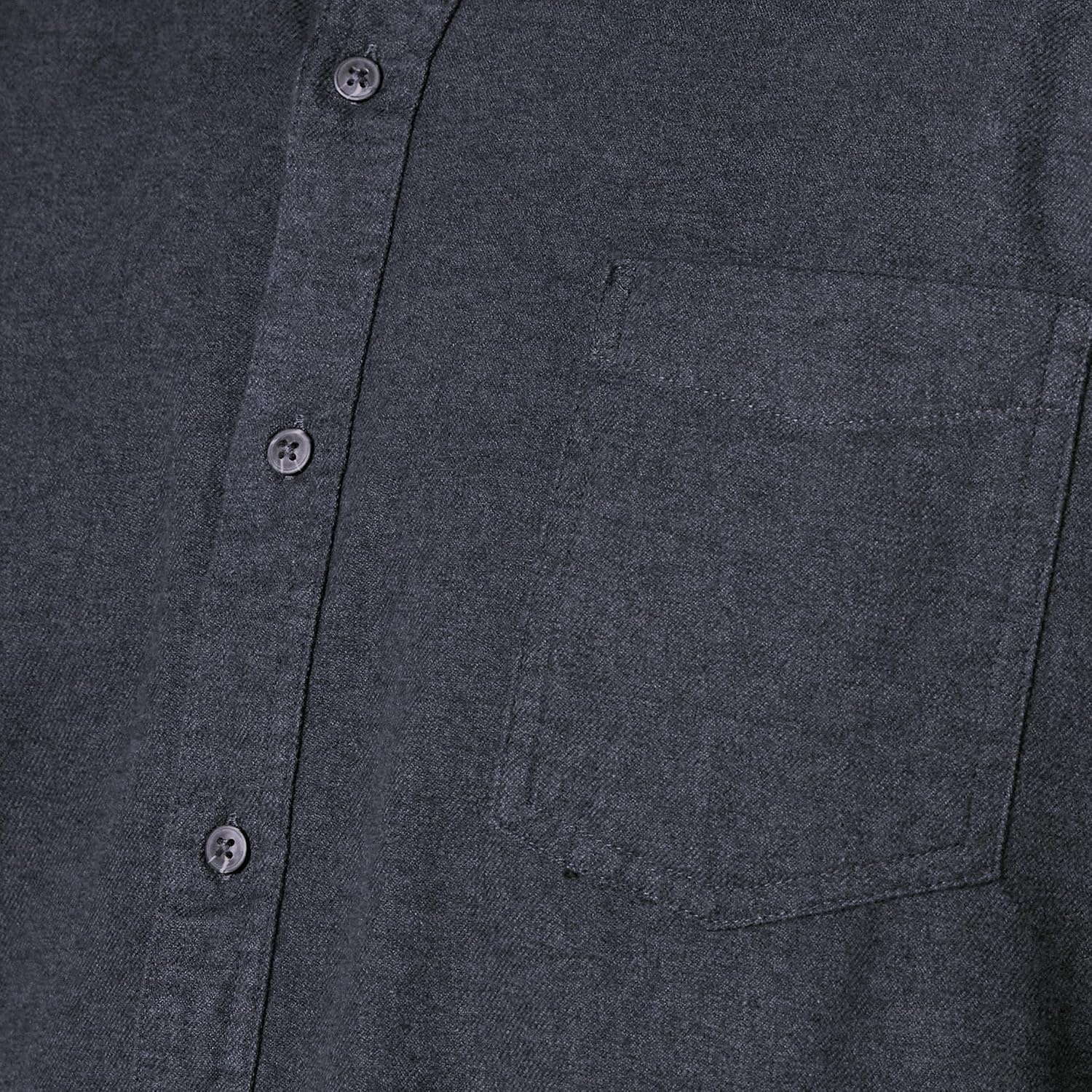 image:imageAmazon Essentials Mens Regular Fit LongSleeve Flannel Shirt Soft Brushed Cotton Lightweight yet WarmBlack