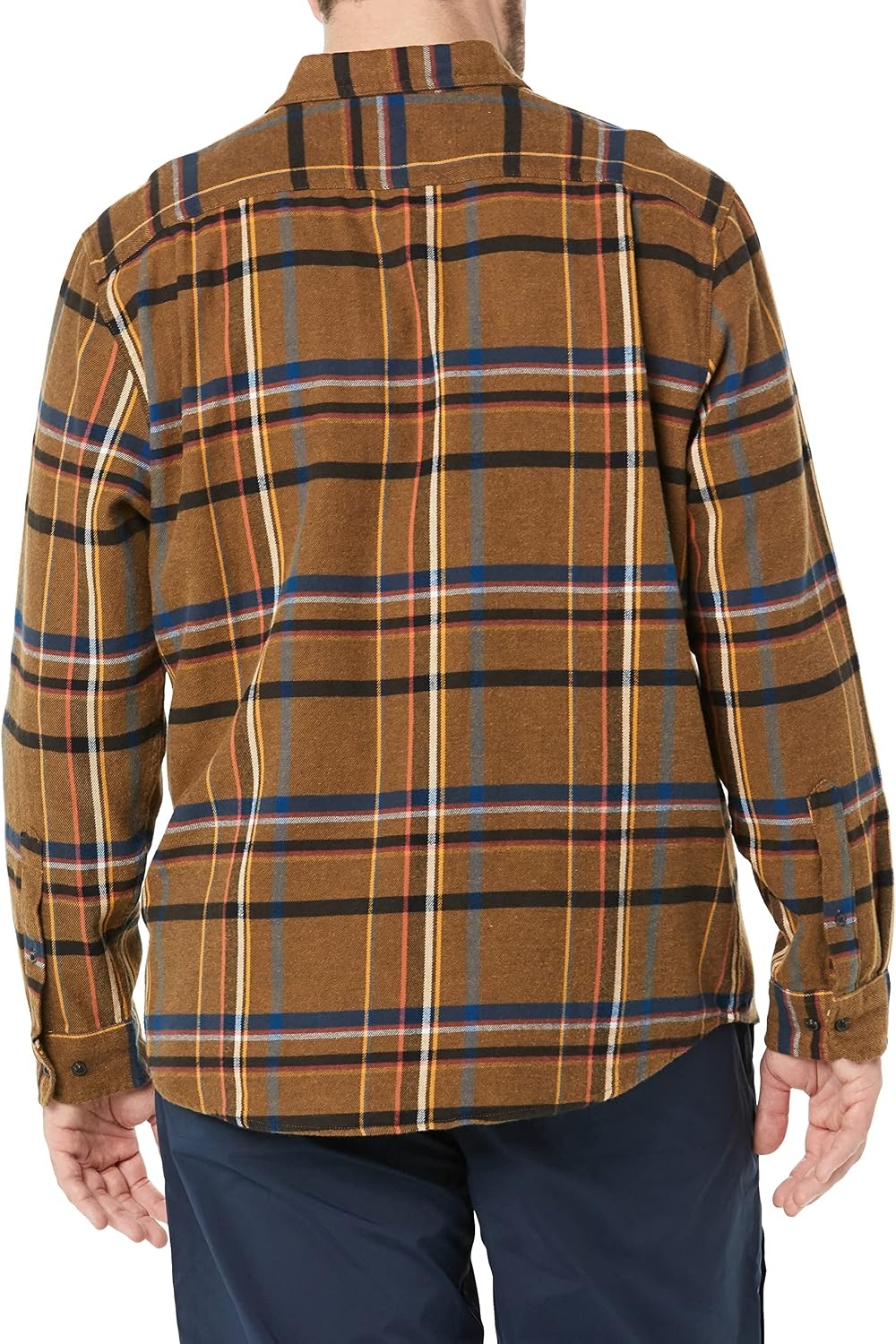 image:imageAmazon Essentials Mens Regular Fit LongSleeve Flannel Shirt Soft Brushed Cotton Lightweight yet WarmBlack Brown Mix Plaid
