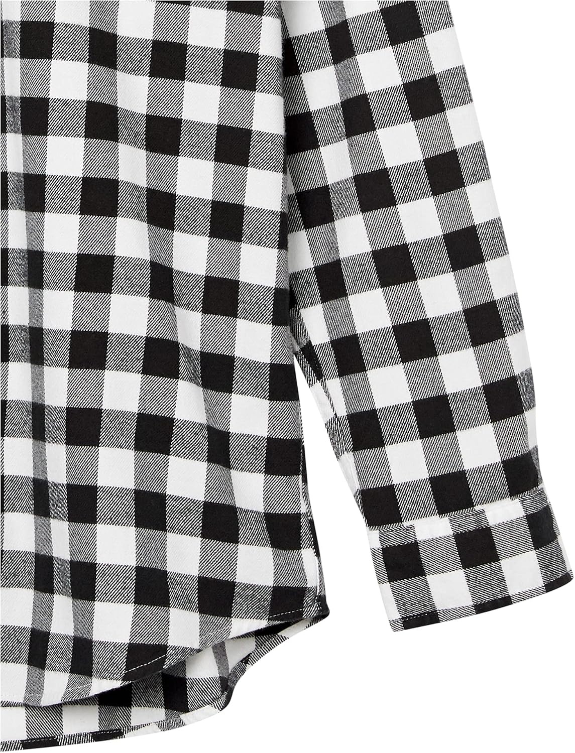 image:imageAmazon Essentials Mens Regular Fit LongSleeve Flannel Shirt Soft Brushed Cotton Lightweight yet WarmBlack Buffalo Plaid