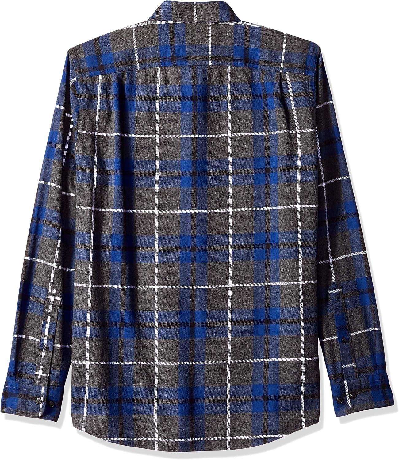 image:imageAmazon Essentials Mens Regular Fit LongSleeve Flannel Shirt Soft Brushed Cotton Lightweight yet WarmBlue Charcoal Heather Plaid