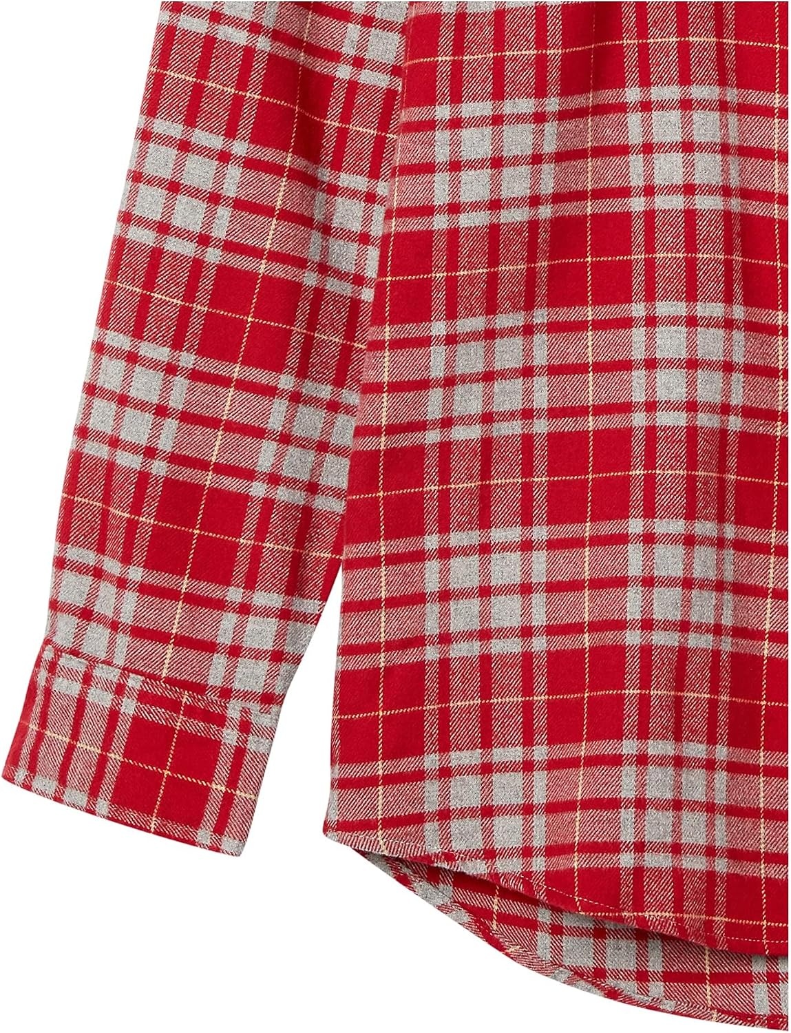 image:imageAmazon Essentials Mens Regular Fit LongSleeve Flannel Shirt Soft Brushed Cotton Lightweight yet WarmGrey Red Plaid