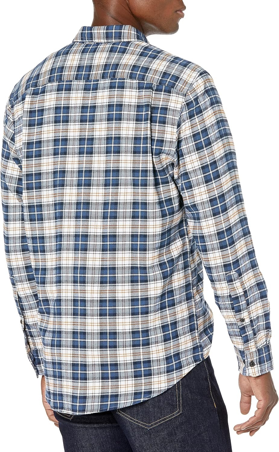 image:imageAmazon Essentials Mens Regular Fit LongSleeve Flannel Shirt Soft Brushed Cotton Lightweight yet WarmMulticolor Check Plaid