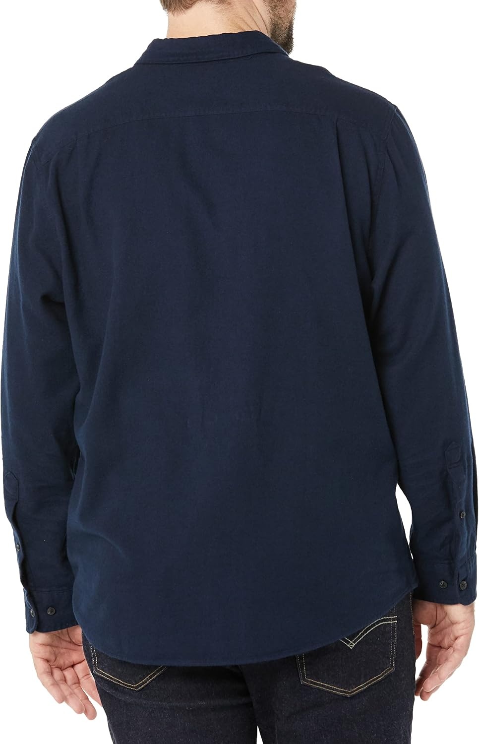 image:imageAmazon Essentials Mens Regular Fit LongSleeve Flannel Shirt Soft Brushed Cotton Lightweight yet WarmNavy