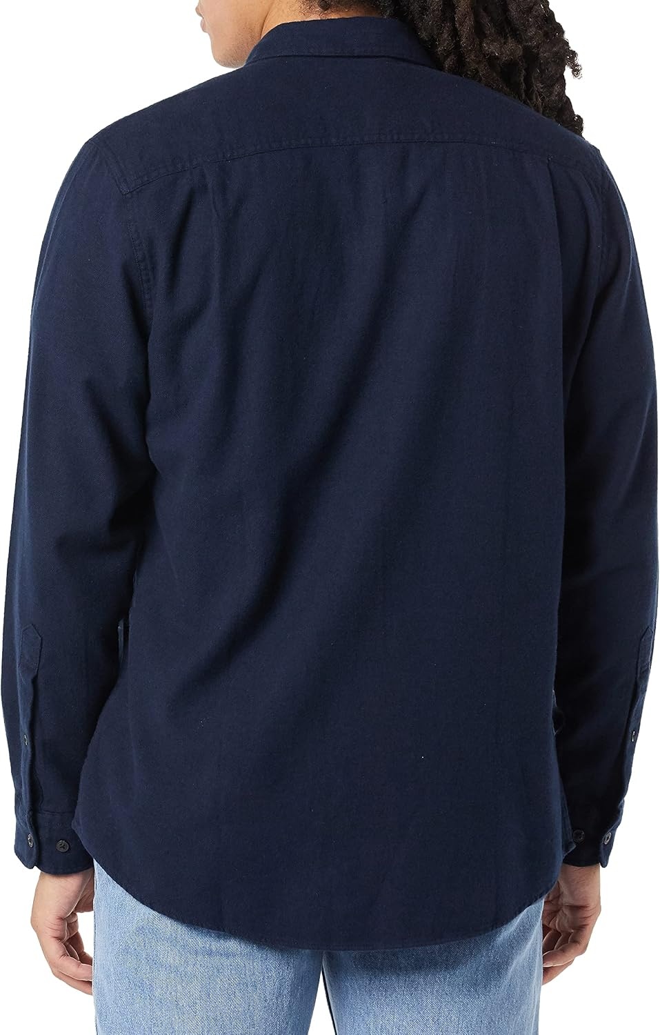 image:imageAmazon Essentials Mens Regular Fit LongSleeve Flannel Shirt Soft Brushed Cotton Lightweight yet WarmNavy