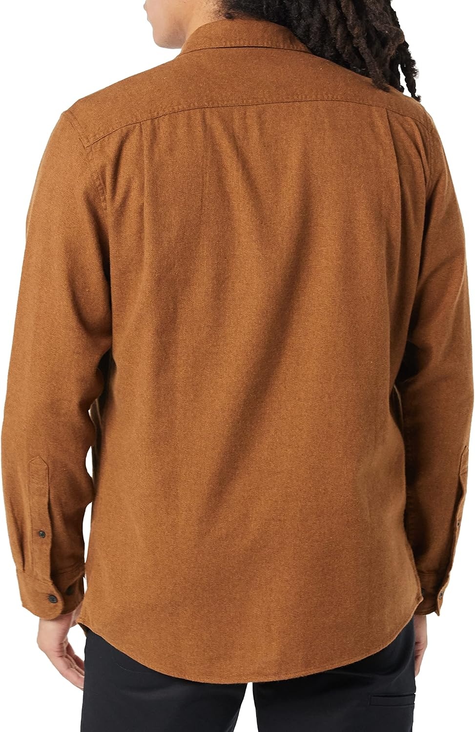 image:imageAmazon Essentials Mens Regular Fit LongSleeve Flannel Shirt Soft Brushed Cotton Lightweight yet WarmToffee Brown