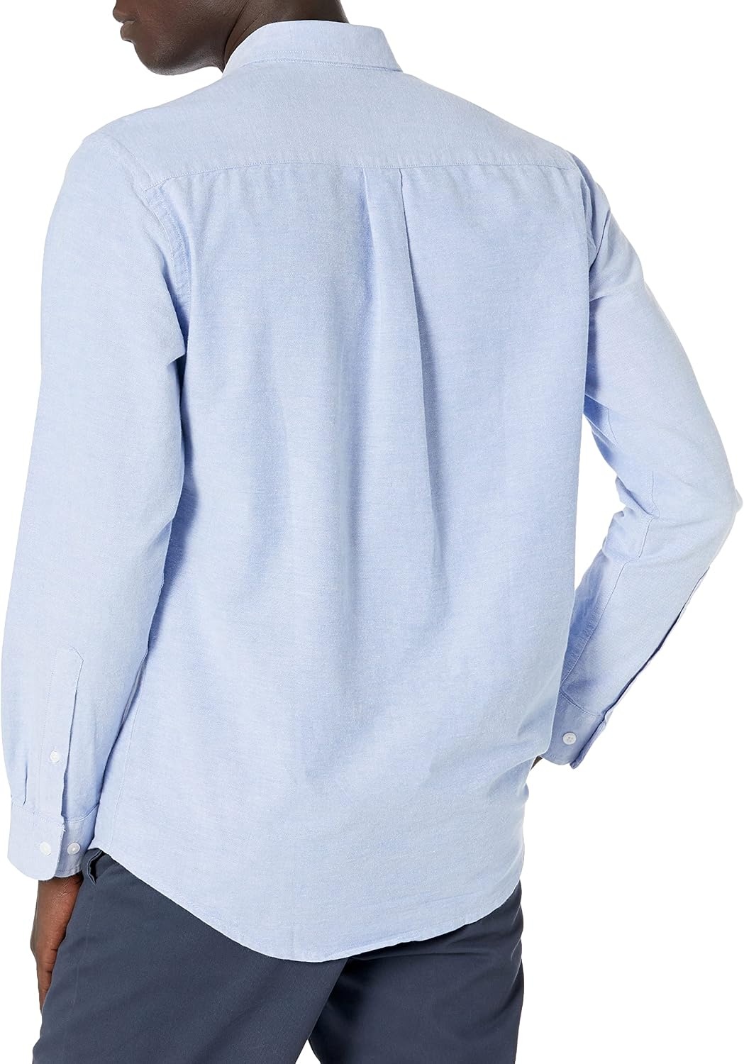 image:imageAmazon Essentials Mens RegularFit Long Sleeve Oxford Shirt 100 CottonBlue