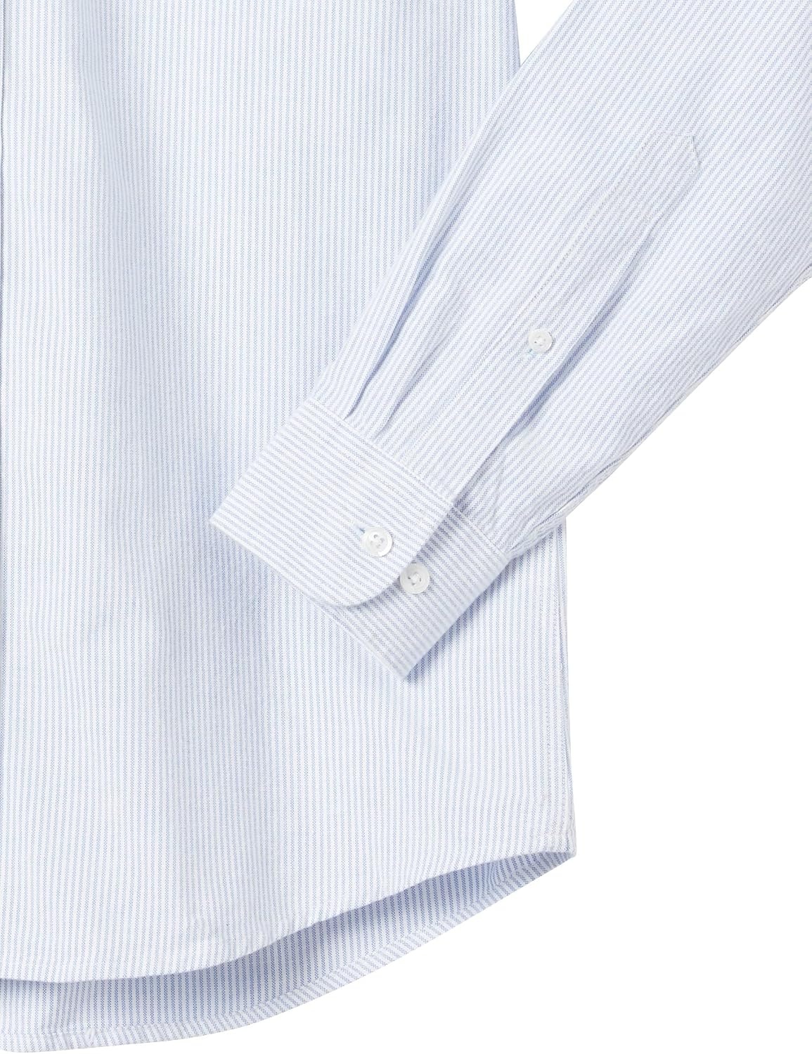 image:imageAmazon Essentials Mens RegularFit Long Sleeve Oxford Shirt 100 CottonBlue Stripe