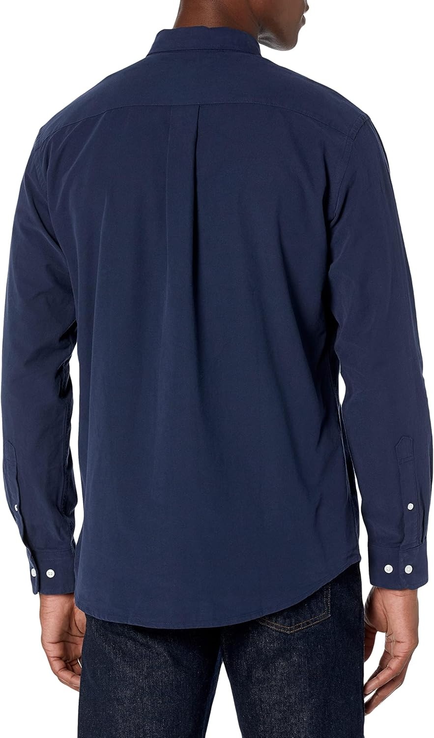 image:imageAmazon Essentials Mens RegularFit Long Sleeve Oxford Shirt 100 CottonNavy