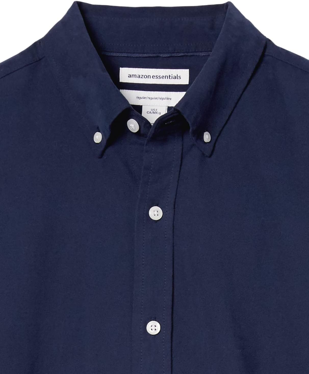 image:imageAmazon Essentials Mens RegularFit Long Sleeve Oxford Shirt 100 CottonNavy