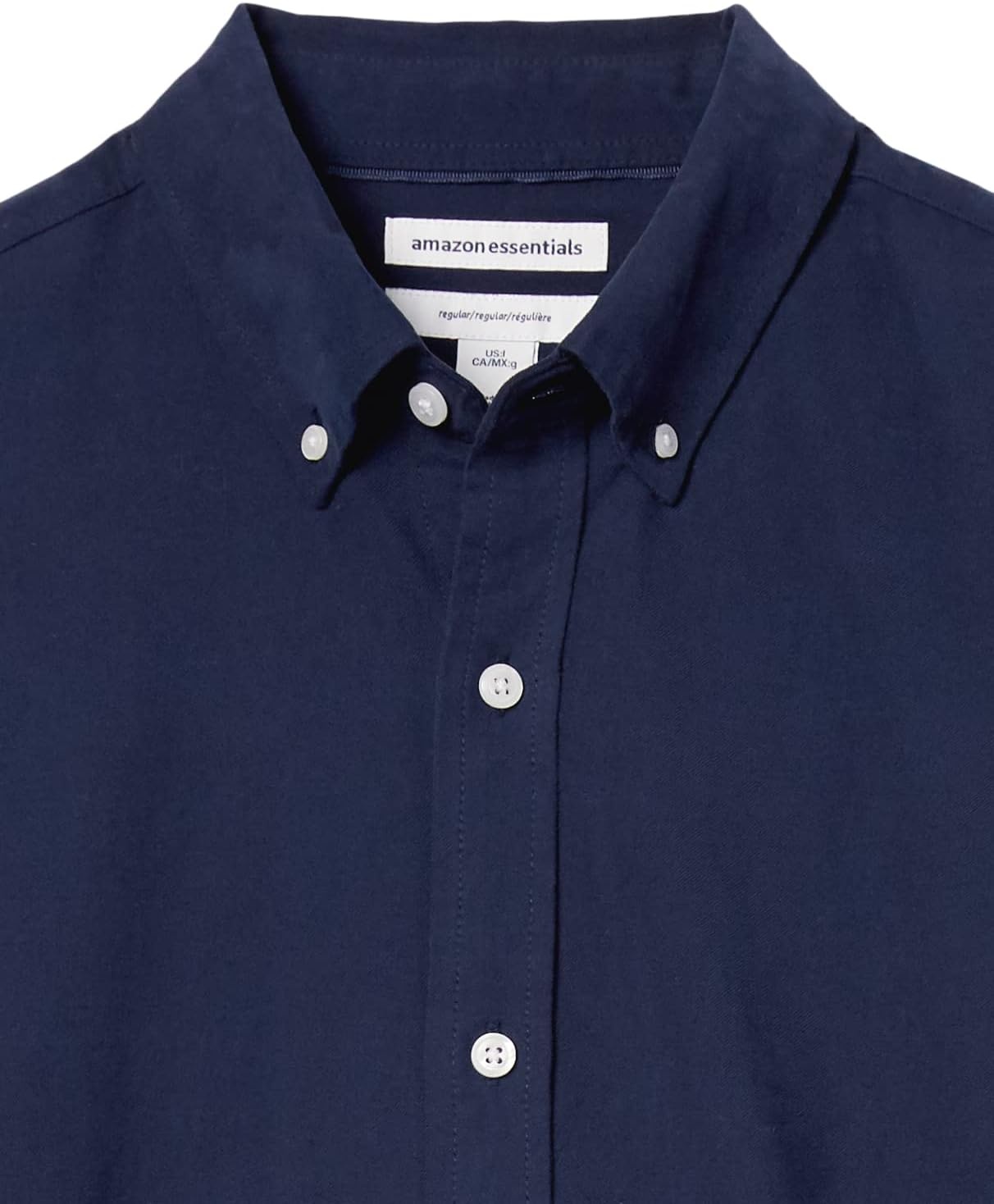 image:imageAmazon Essentials Mens RegularFit Long Sleeve Oxford Shirt 100 CottonNavy