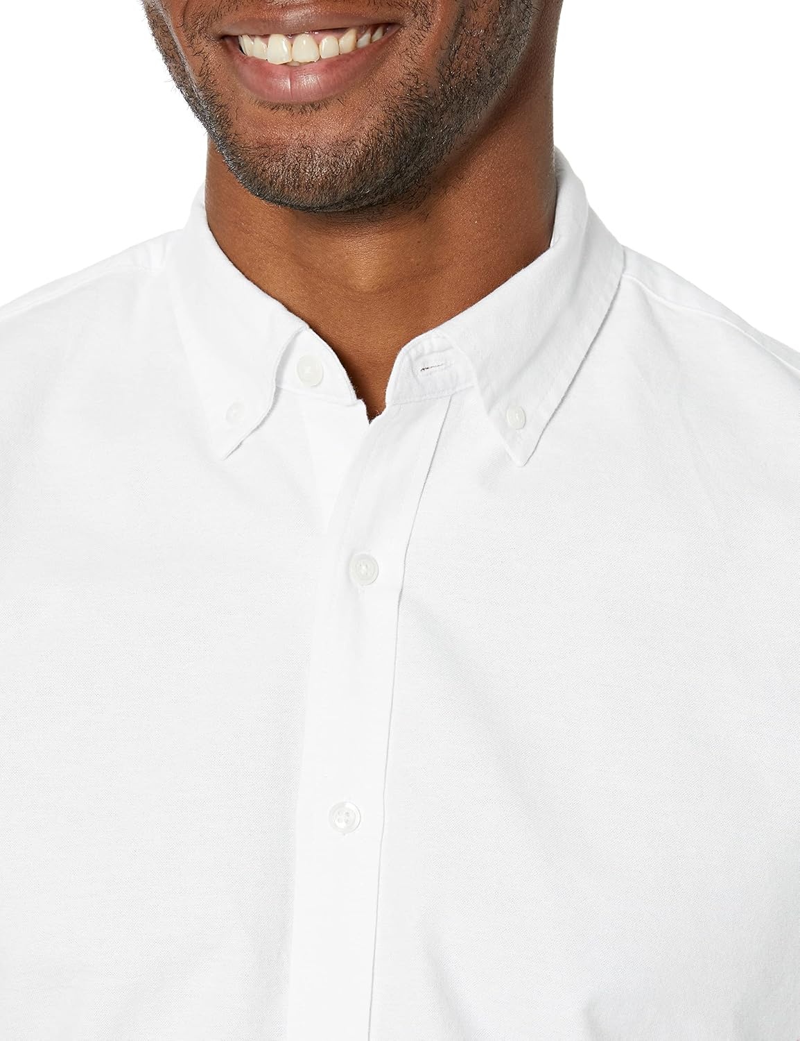 image:imageAmazon Essentials Mens RegularFit Long Sleeve Oxford Shirt 100 CottonWhite