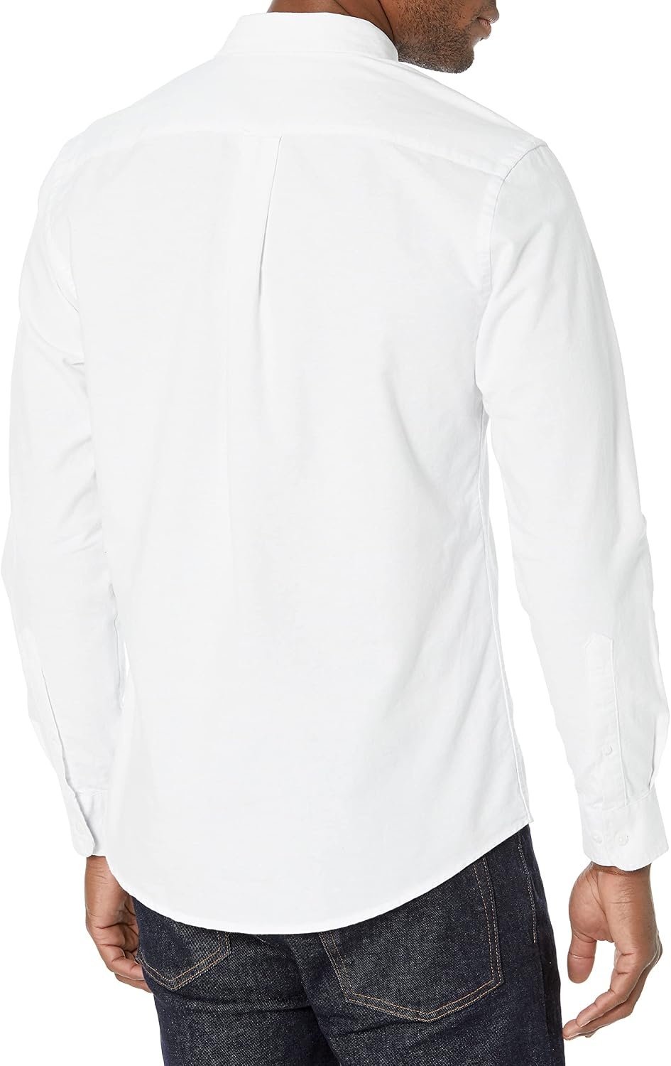 image:imageAmazon Essentials Mens RegularFit Long Sleeve Oxford Shirt 100 CottonWhite