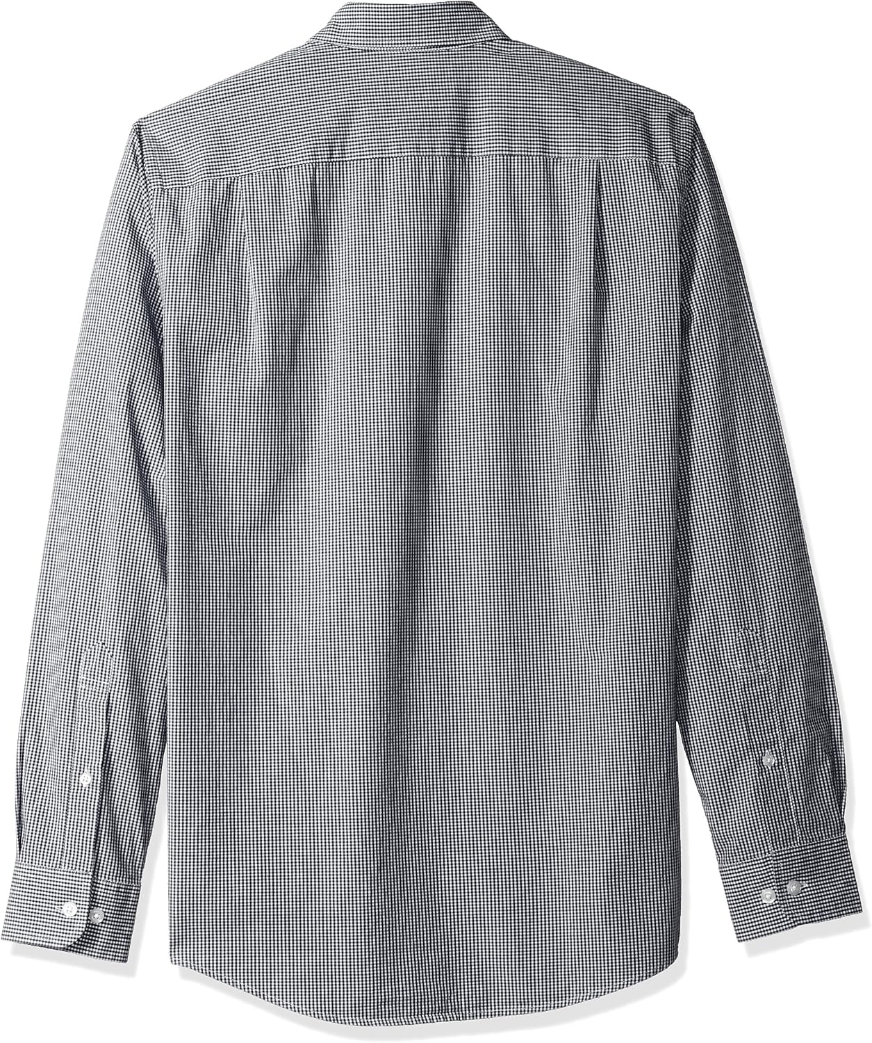 image:imageAmazon Essentials Mens RegularFit LongSleeve Casual Poplin Shirt Button Front Business Casual CollaredBlack Gingham