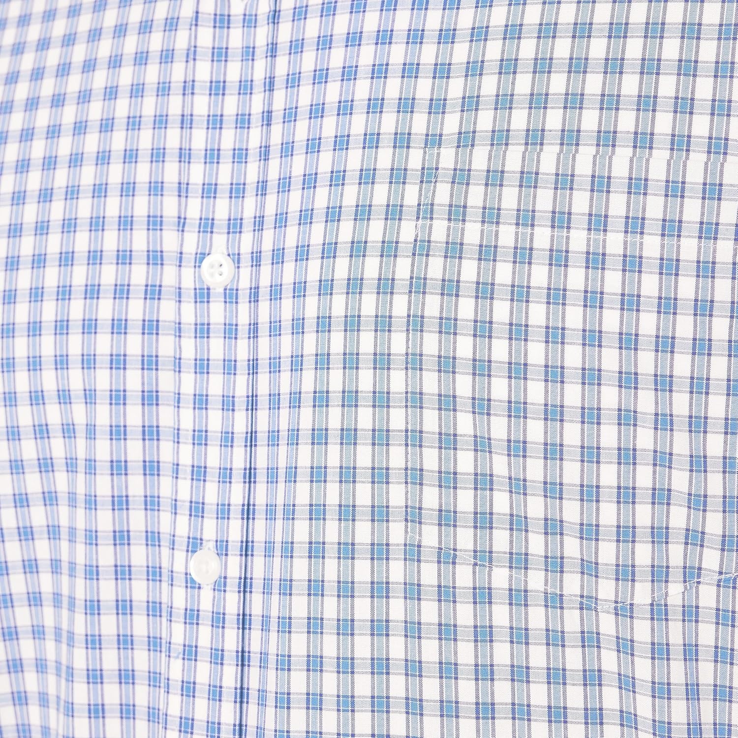 image:imageAmazon Essentials Mens RegularFit LongSleeve Casual Poplin Shirt Button Front Business Casual CollaredBlue Checks