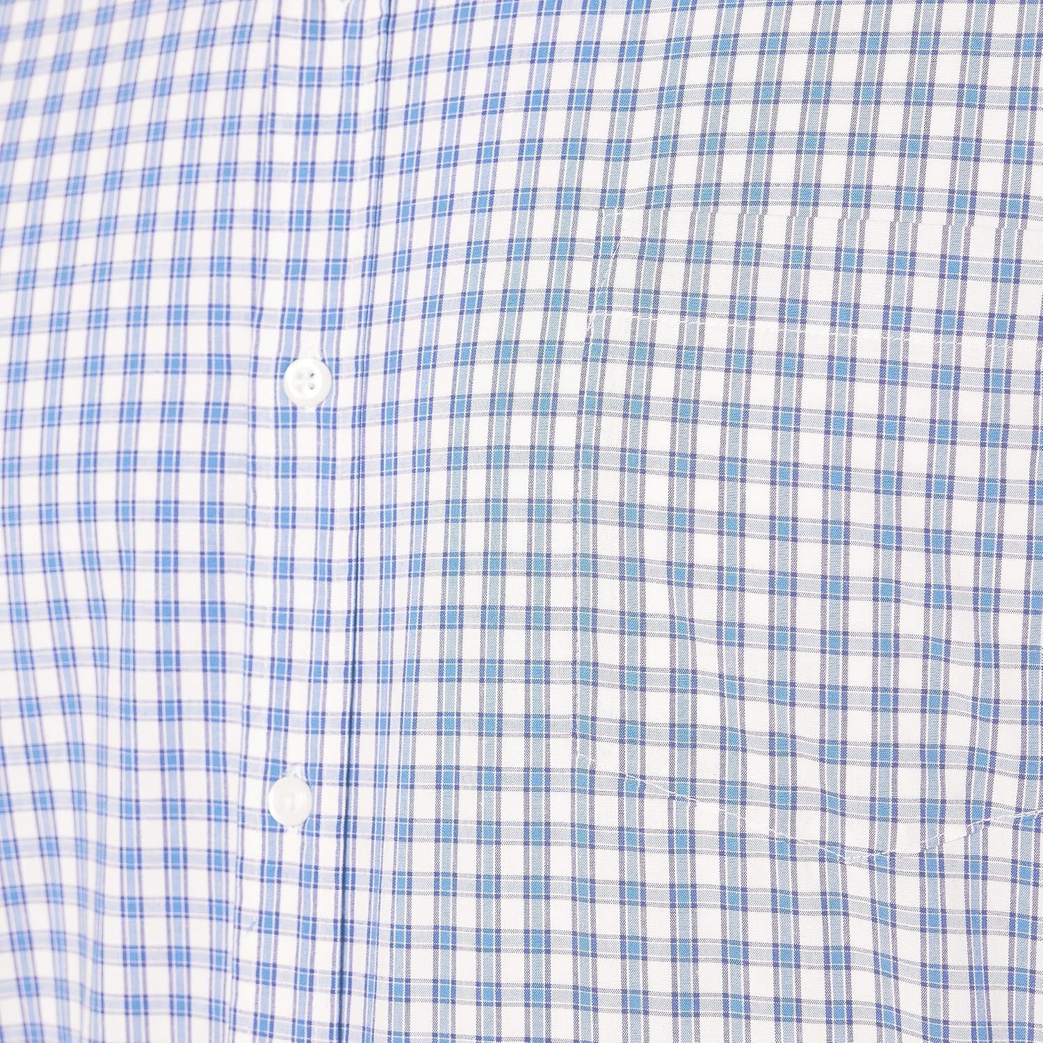 image:imageAmazon Essentials Mens RegularFit LongSleeve Casual Poplin Shirt Button Front Business Casual CollaredBlue Checks