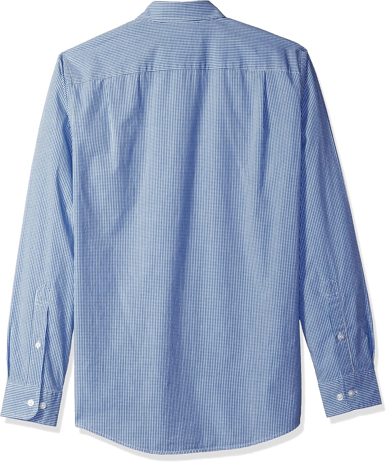 image:imageAmazon Essentials Mens RegularFit LongSleeve Casual Poplin Shirt Button Front Business Casual CollaredBlue Gingham