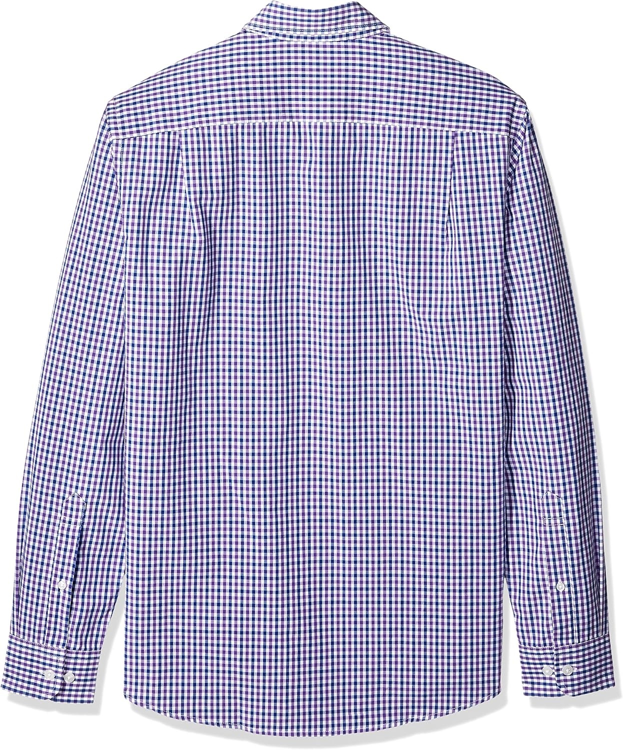 image:imageAmazon Essentials Mens RegularFit LongSleeve Casual Poplin Shirt Button Front Business Casual CollaredBlue Purple Gingham