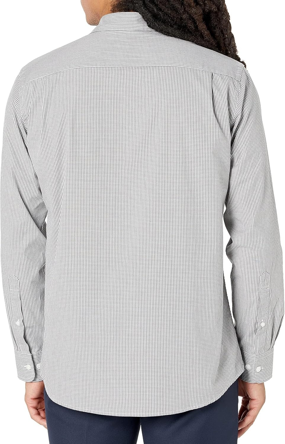 image:imageAmazon Essentials Mens RegularFit LongSleeve Casual Poplin Shirt Button Front Business Casual CollaredGrey Gingham