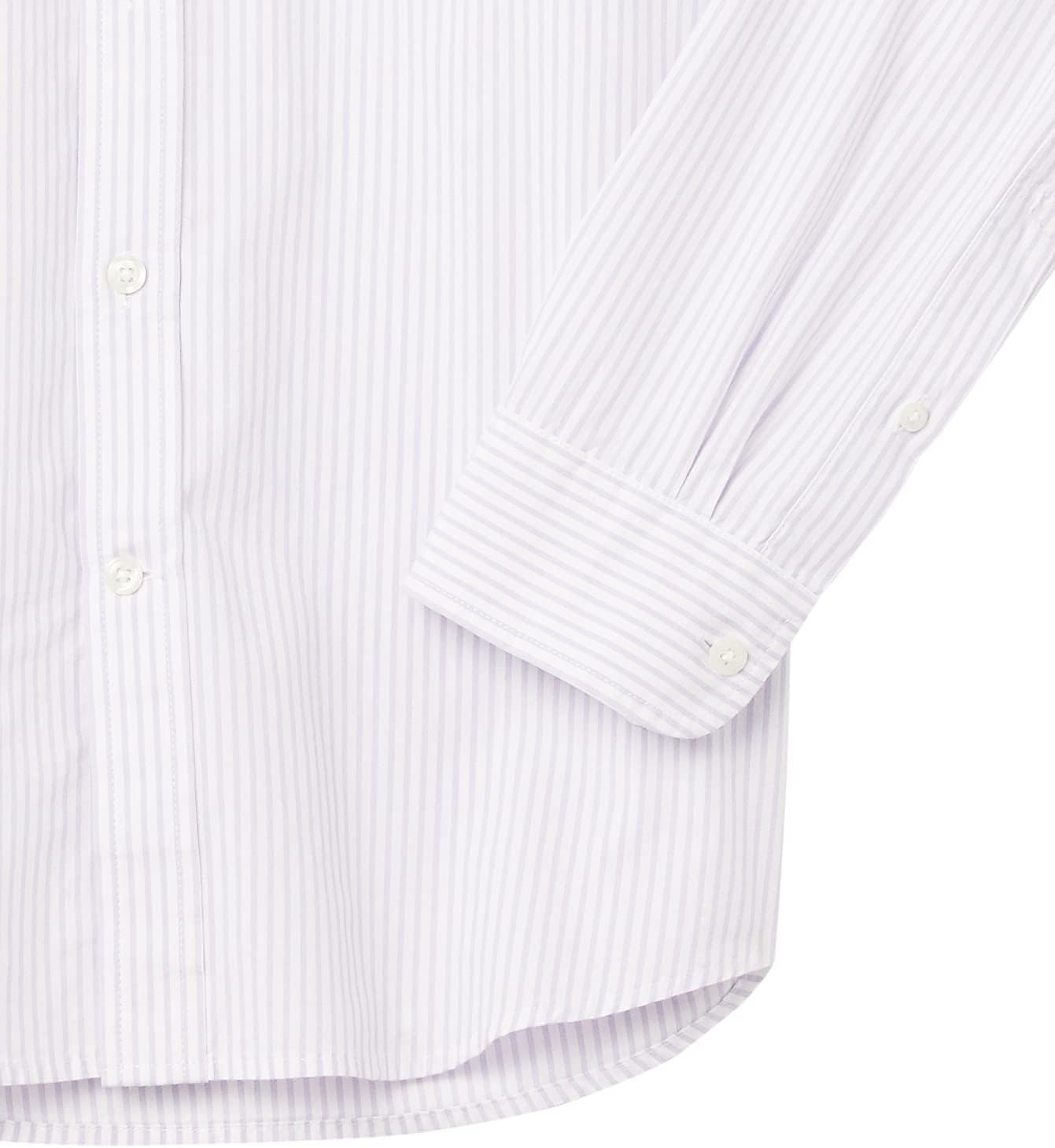 image:imageAmazon Essentials Mens RegularFit LongSleeve Casual Poplin Shirt Button Front Business Casual CollaredLavender White Vertical Stripe