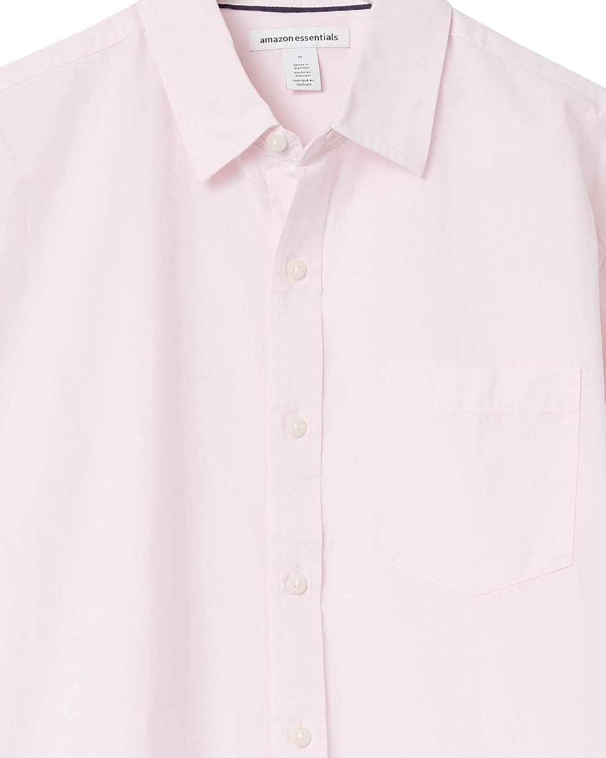 image:imageAmazon Essentials Mens RegularFit LongSleeve Casual Poplin Shirt Button Front Business Casual CollaredPink