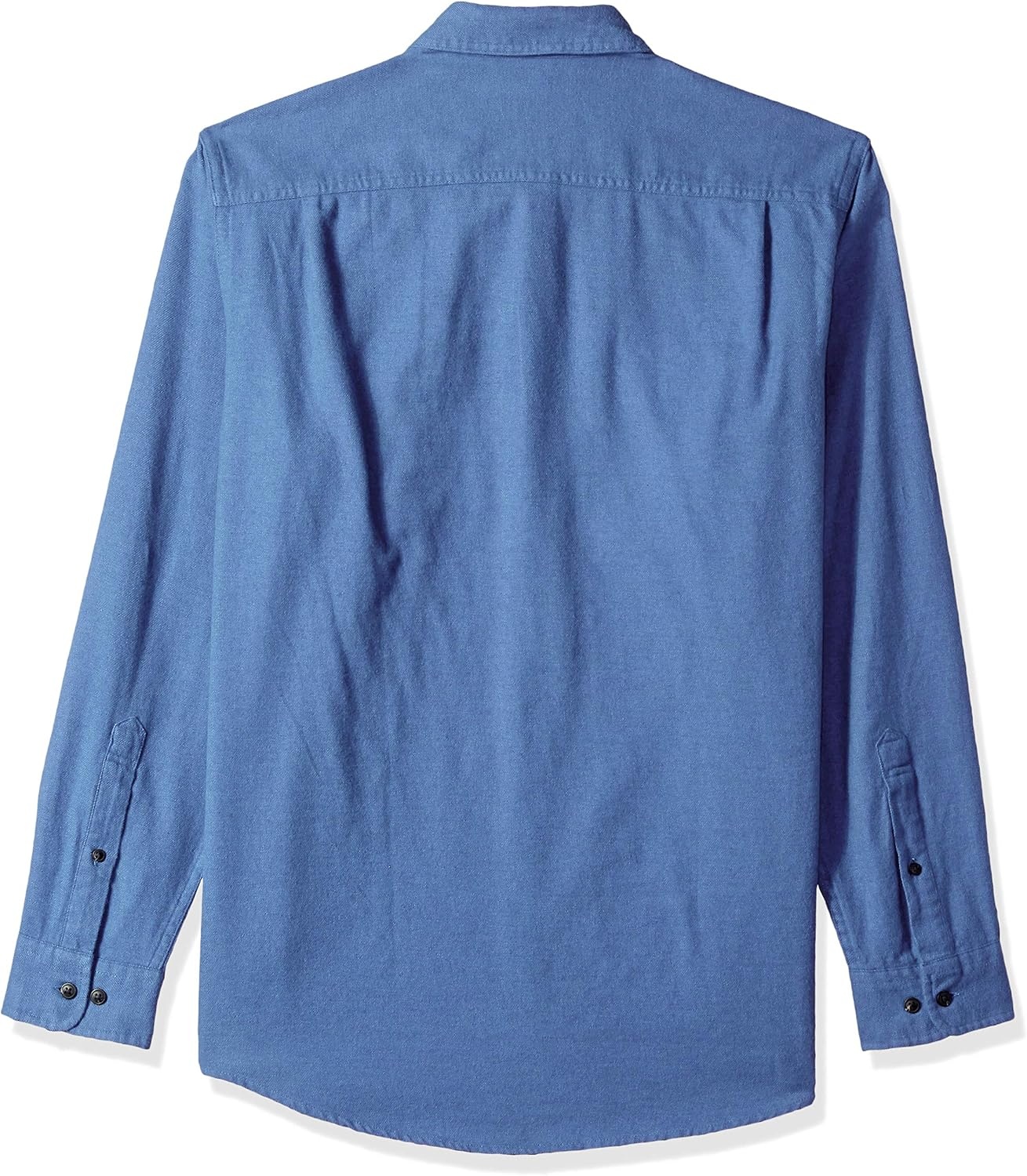image:imageAmazon Essentials Mens RegularFit LongSleeve Flannel Shirt ButtonUp Cotton Twill Double Chest PocketsBlue Heather