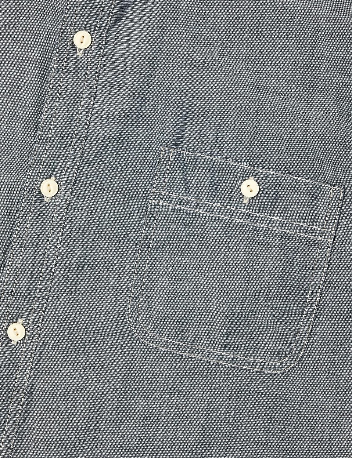 image:imageAmazon Essentials Mens RegularFit LongSleeve Lightweight Cotton Chambray Shirt with PocketsGrey