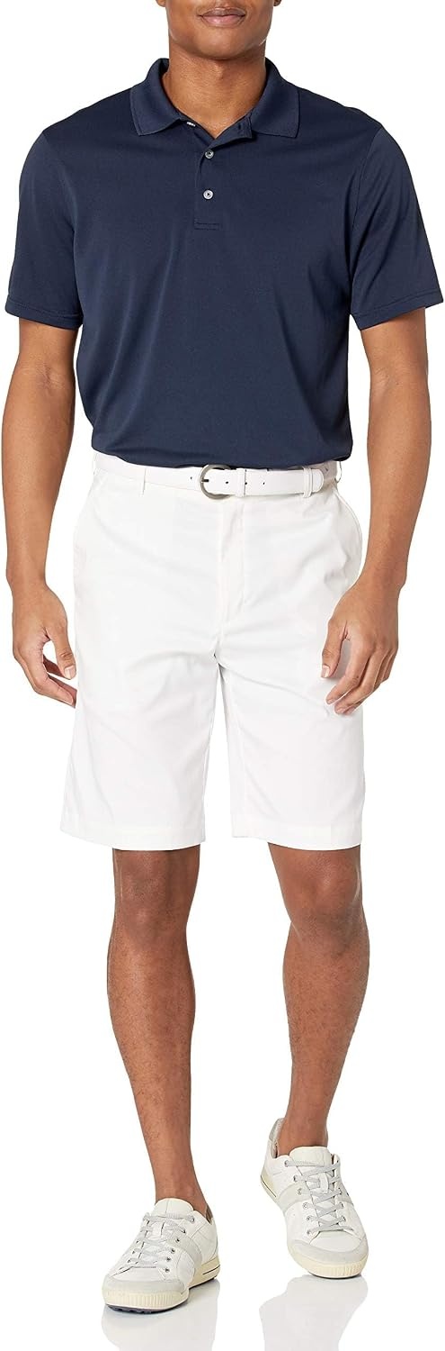 image:imageAmazon Essentials Mens RegularFit QuickDry Golf Polo Shirt Discontinued ColorsDark Navy