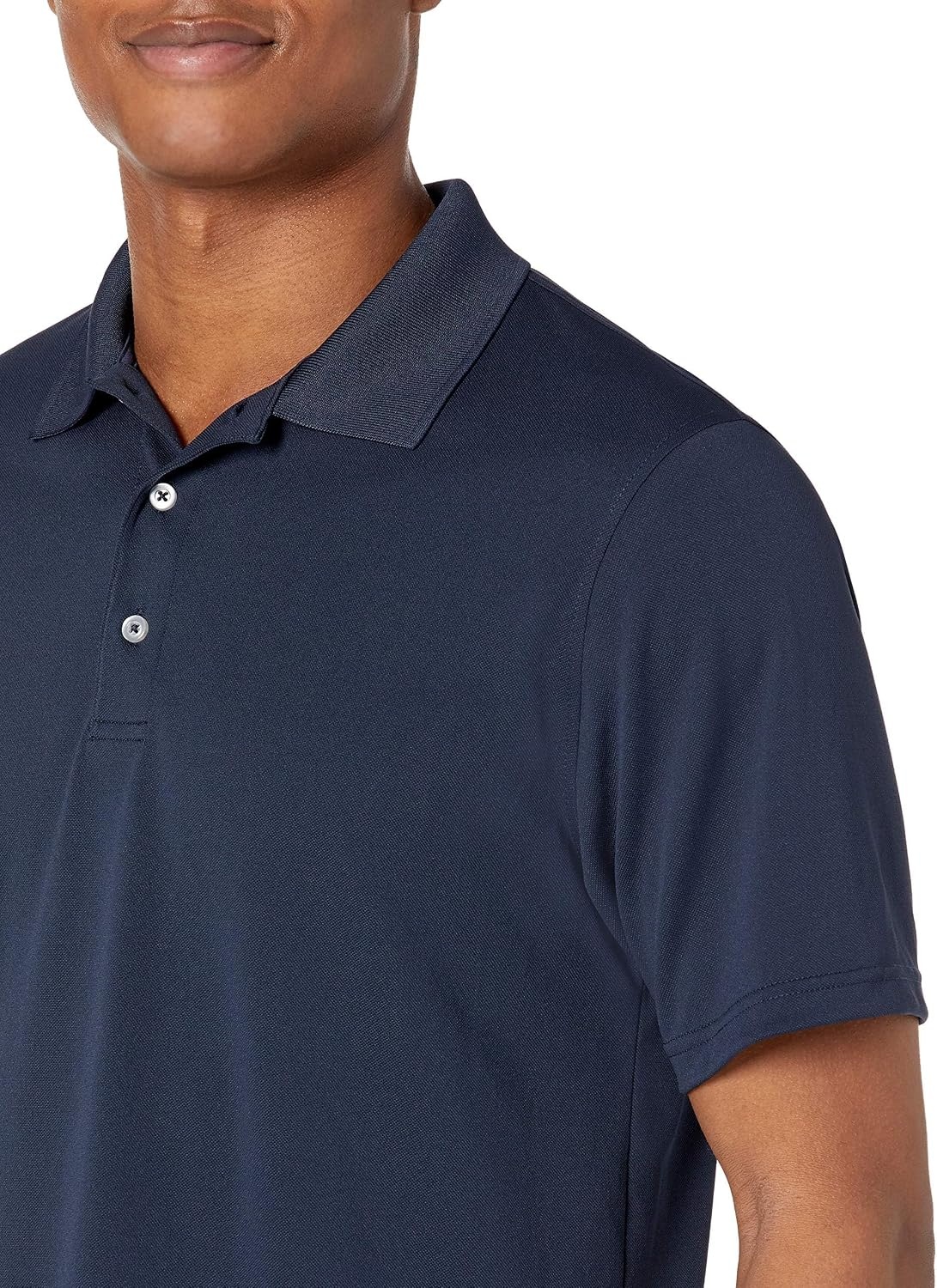 image:imageAmazon Essentials Mens RegularFit QuickDry Golf Polo Shirt Discontinued ColorsDark Navy