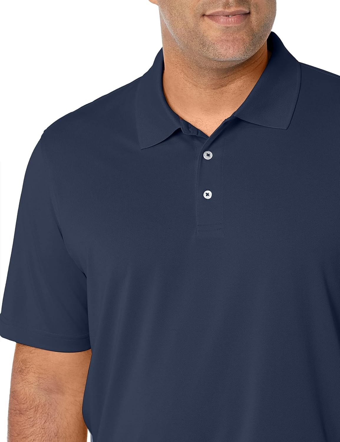 image:imageAmazon Essentials Mens RegularFit QuickDry Golf Polo Shirt Discontinued ColorsDark Navy