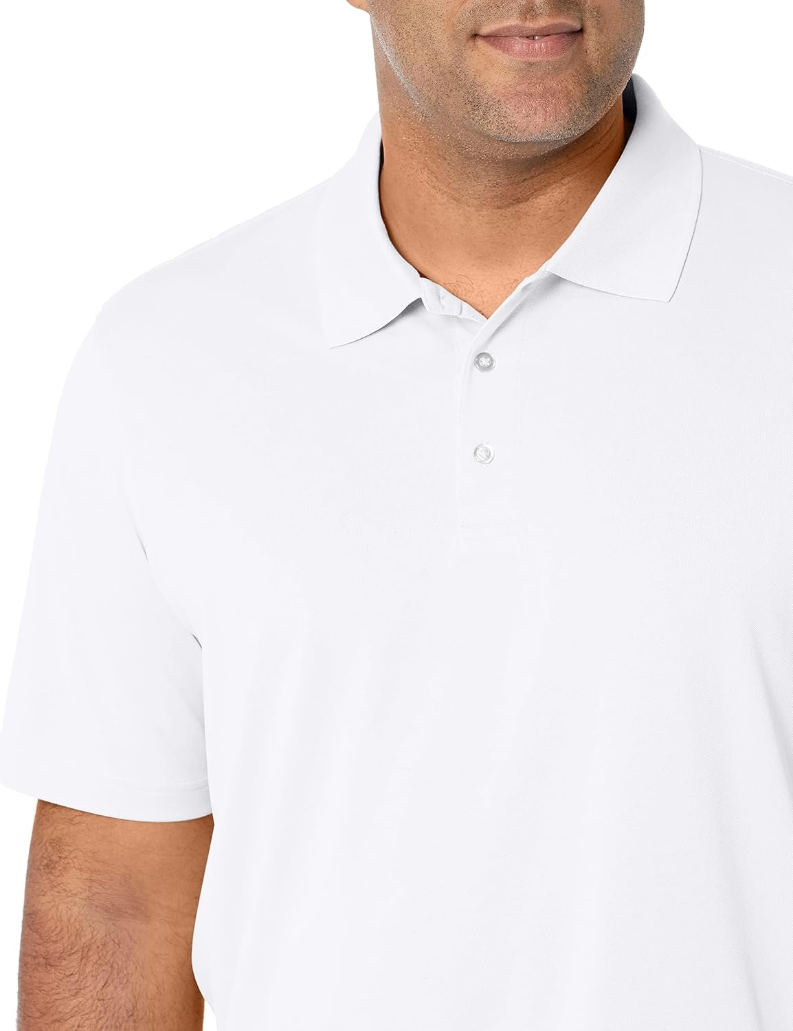 image:imageAmazon Essentials Mens RegularFit QuickDry Golf Polo Shirt Discontinued ColorsWhite