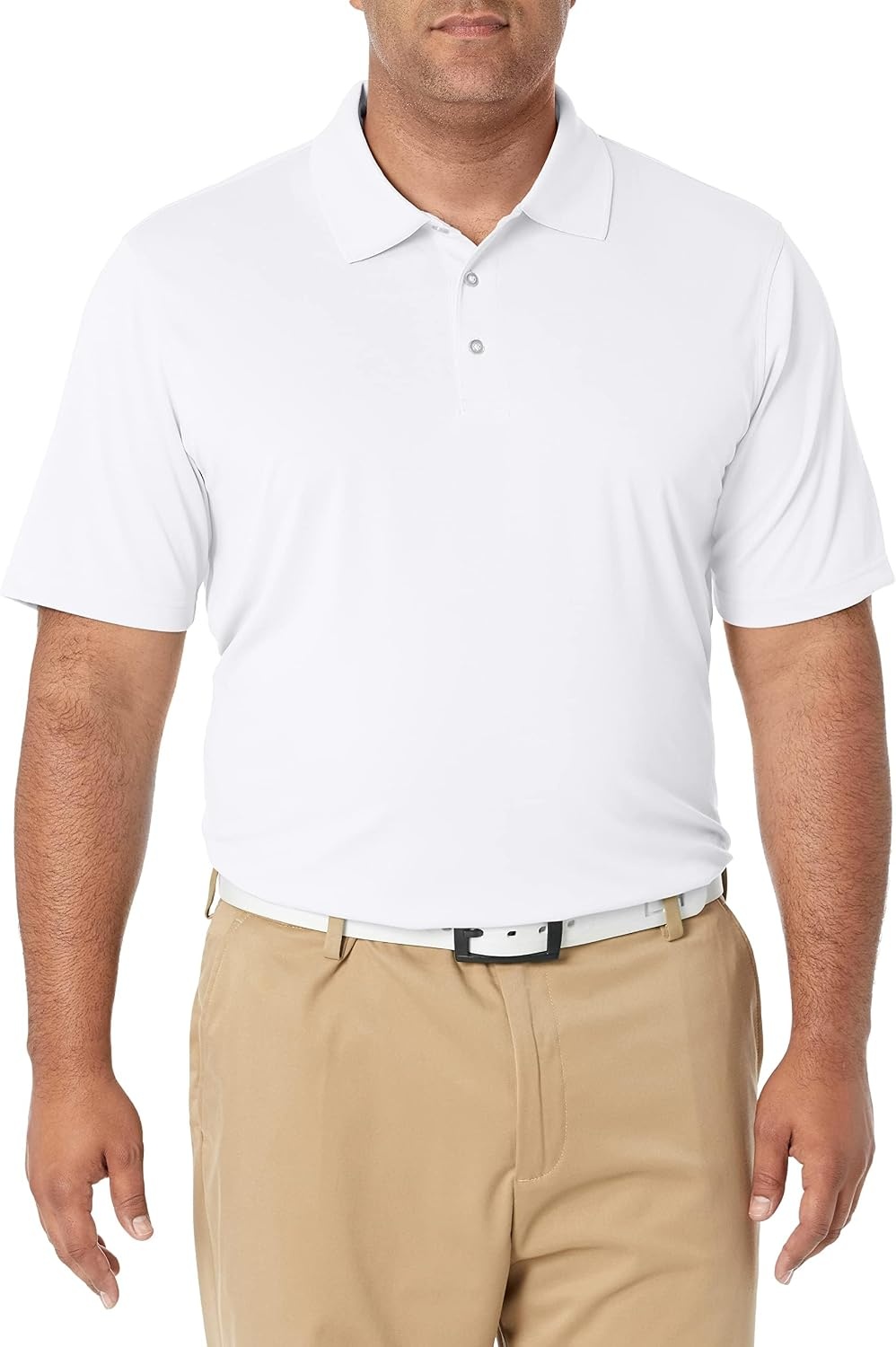 image:imageAmazon Essentials Mens RegularFit QuickDry Golf Polo Shirt Discontinued ColorsWhite