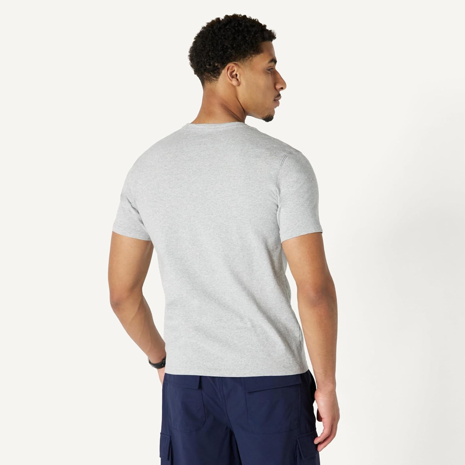 image:imageAmazon Essentials Mens RelaxedFit Heavyweight Cotton Pocket TShirtMedium Grey Heather