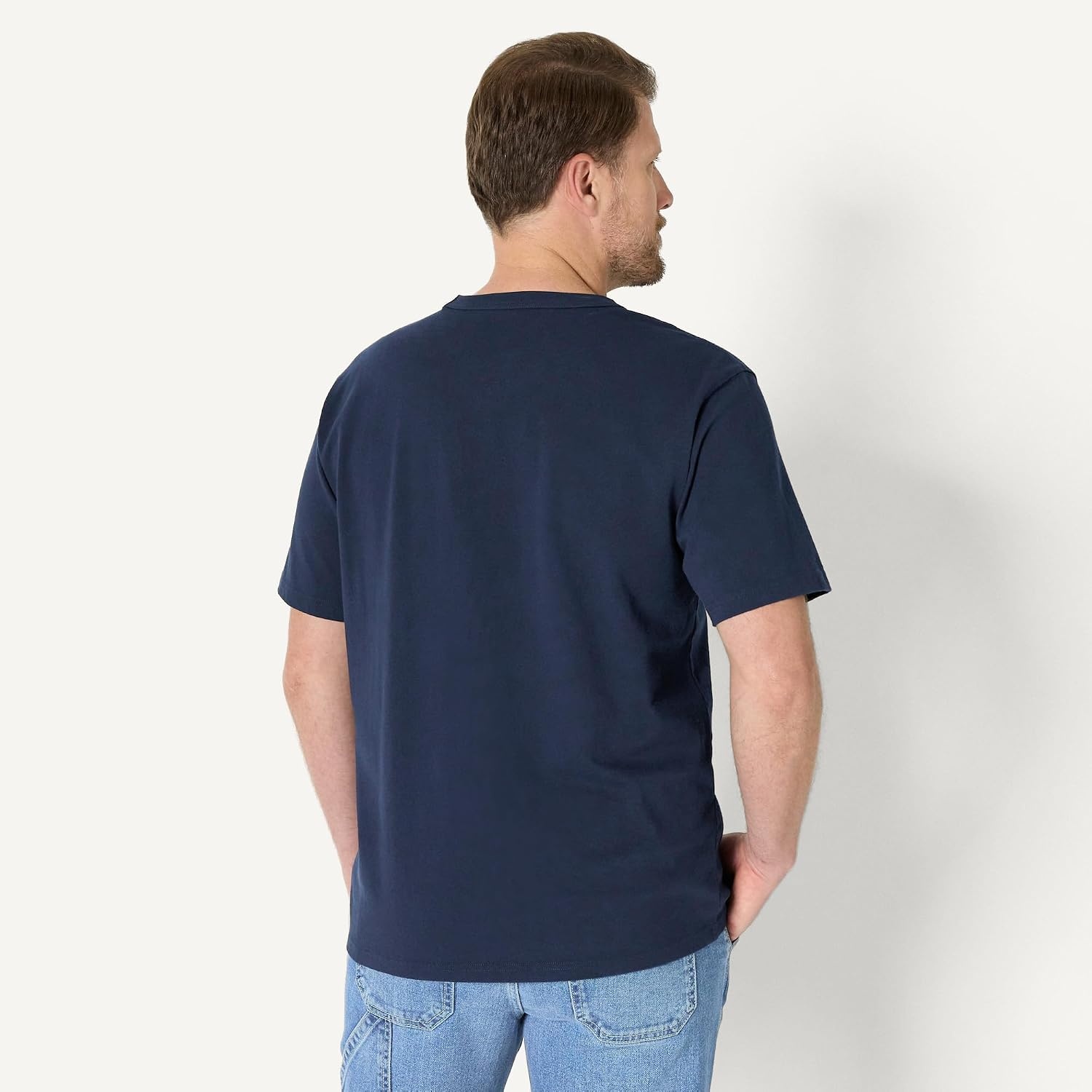 image:imageAmazon Essentials Mens RelaxedFit Heavyweight Cotton Pocket TShirtNavy