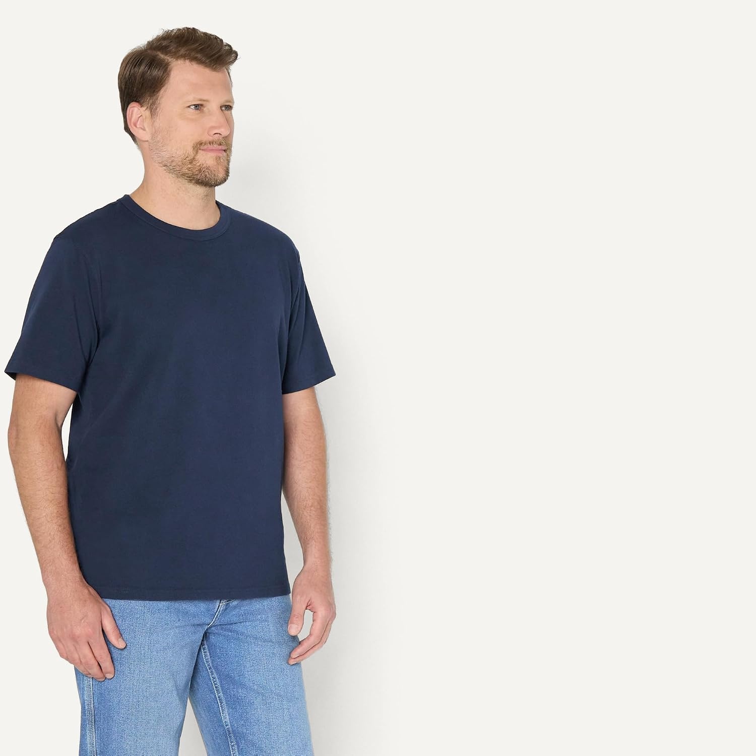 image:imageAmazon Essentials Mens RelaxedFit Heavyweight Cotton Pocket TShirtNavy