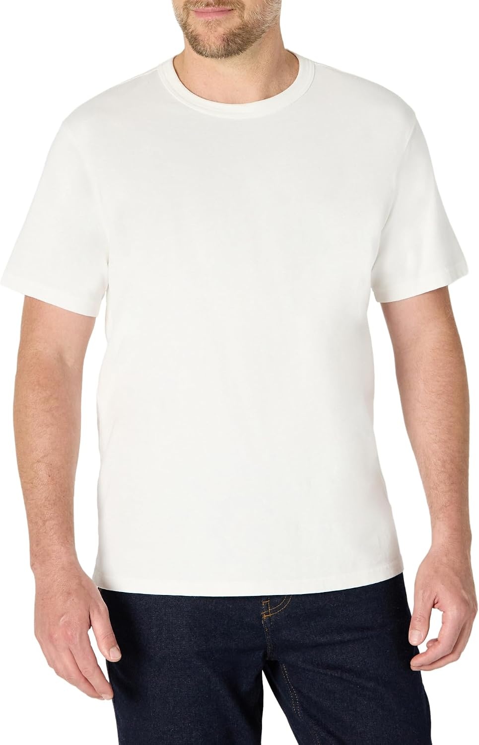 image:imageAmazon Essentials Mens RelaxedFit Heavyweight Cotton Pocket TShirtWhite
