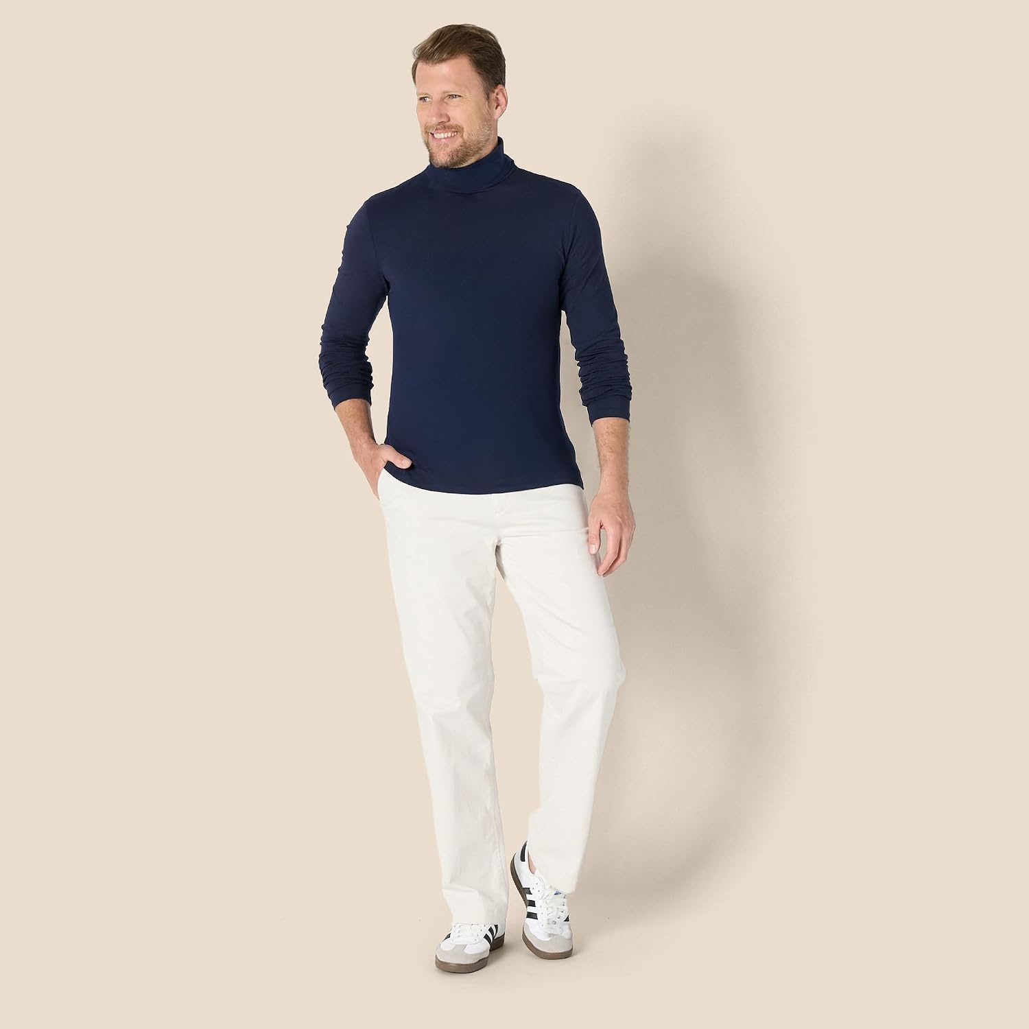 image:imageAmazon Essentials Mens Slim Fit Turtleneck ShirtNavy