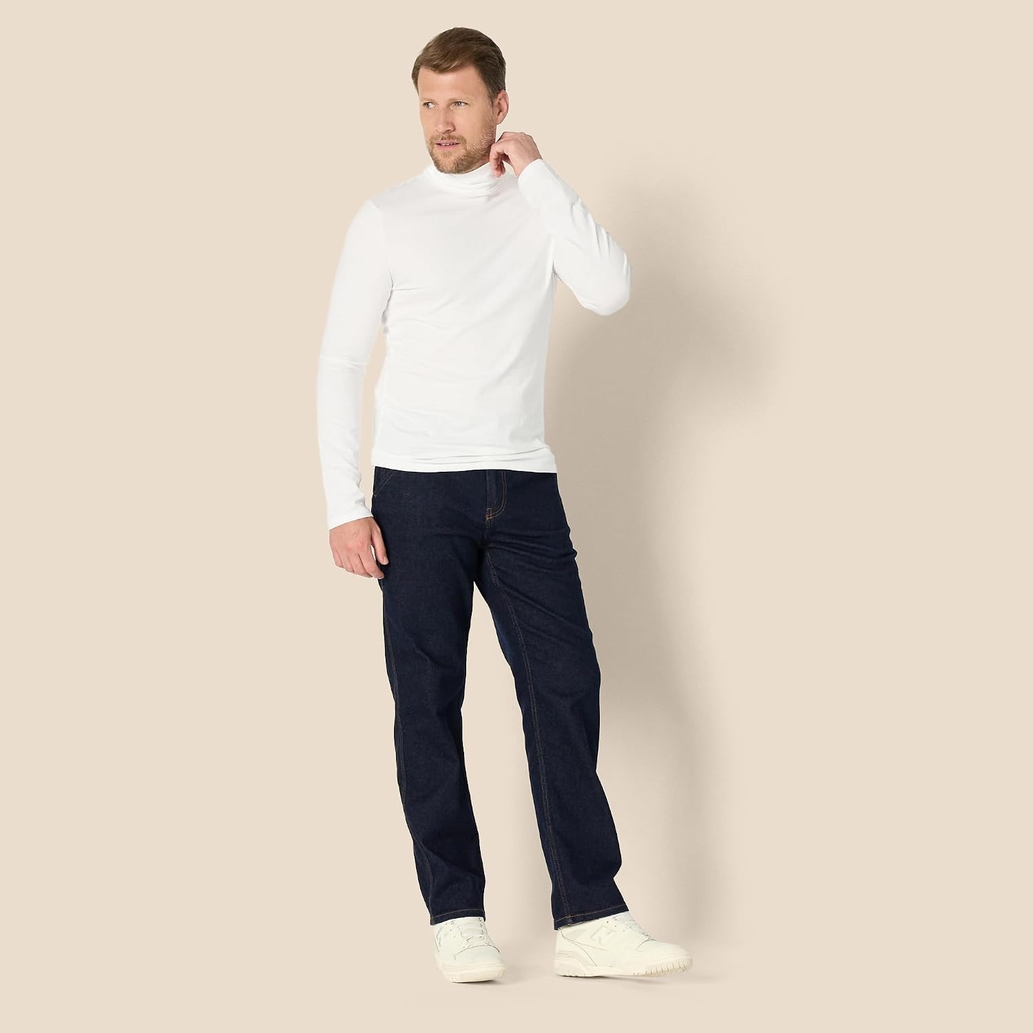 image:imageAmazon Essentials Mens Slim Fit Turtleneck ShirtWhite