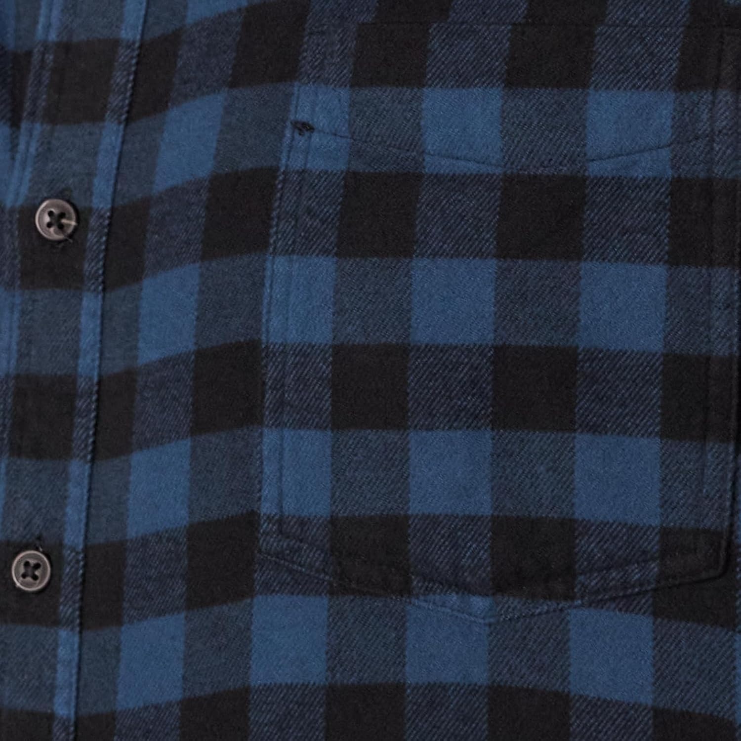 image:imageAmazon Essentials Mens SlimFit Brushed Cotton Flannel Shirt Long Sleeve Button Down Collared PlaidBlack Blue Buffalo Plaid