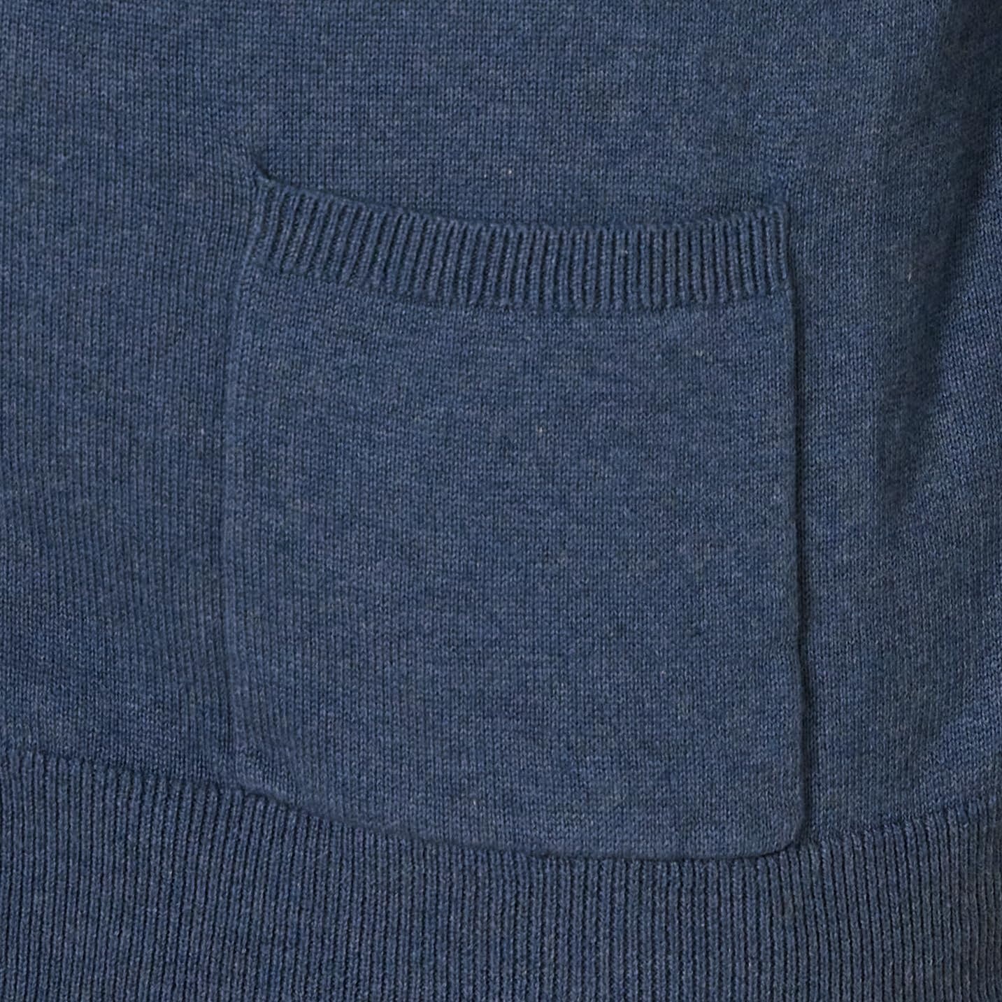image:imageAmazon Essentials Mens VNeck Cotton Knitted Cardigan Sweater RibbedBlue Heather