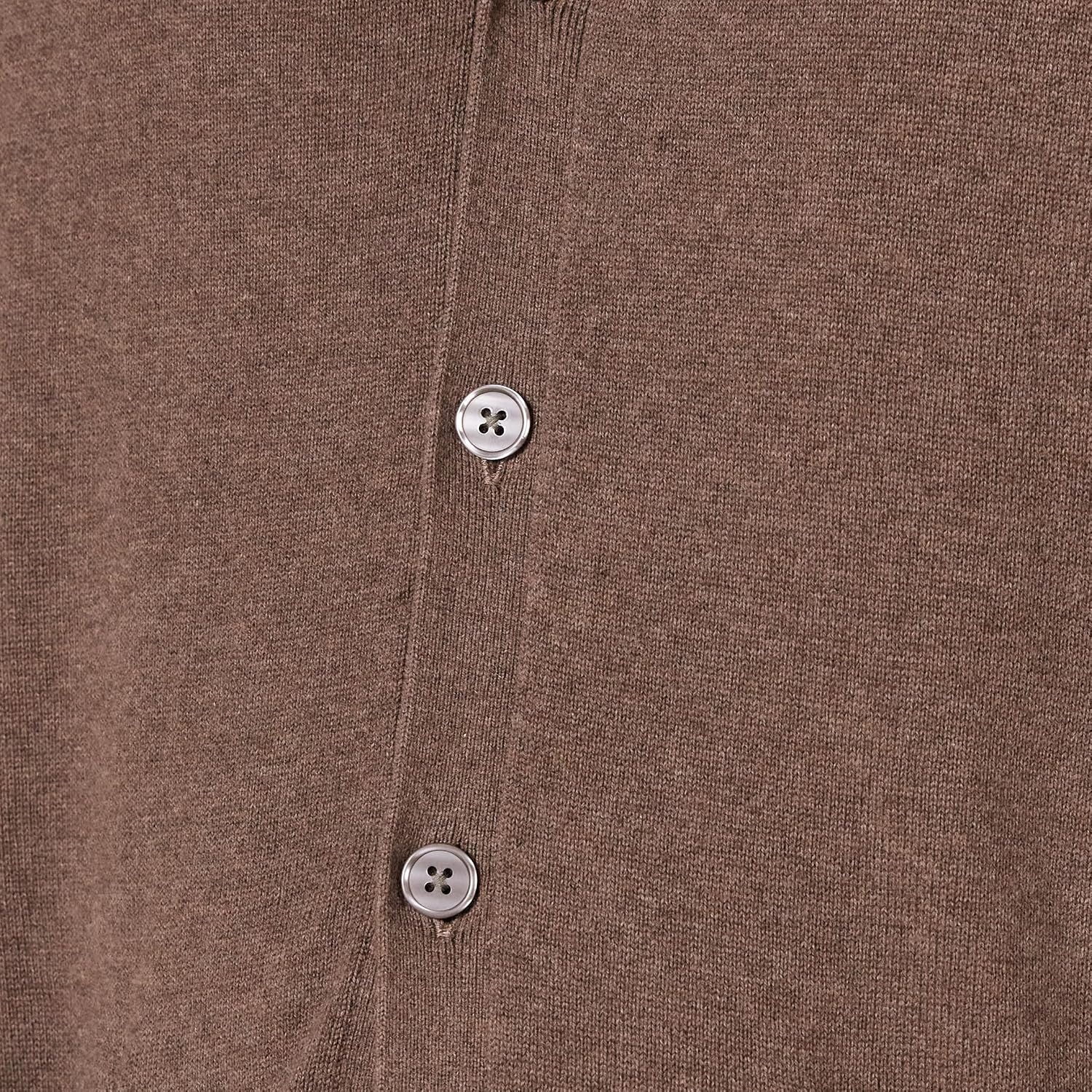 image:imageAmazon Essentials Mens VNeck Cotton Knitted Cardigan Sweater RibbedBrown Heather