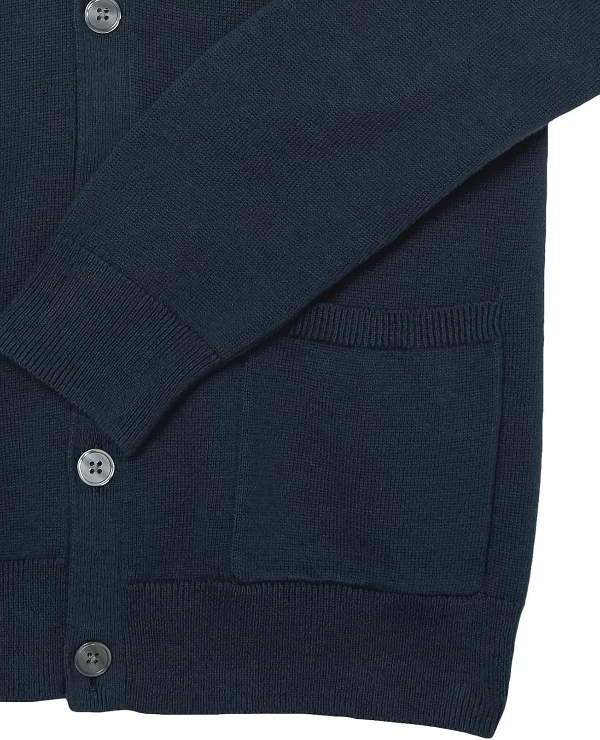 image:imageAmazon Essentials Mens VNeck Cotton Knitted Cardigan Sweater RibbedNavy