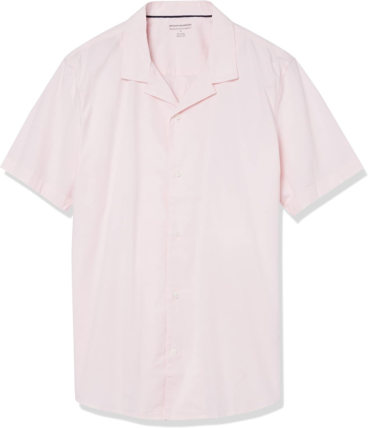 image:imageAmazon Essentials Mens Vacation Cotton ButtonDown Short Sleeve Resort ShirtPink