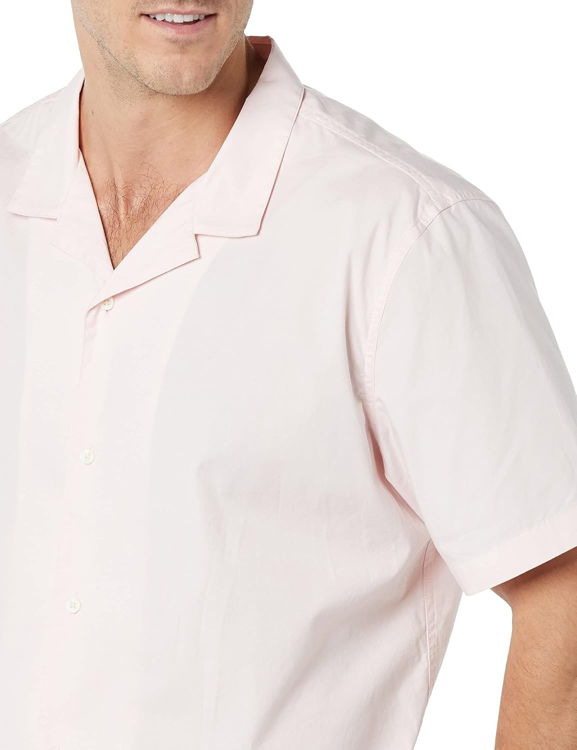 image:imageAmazon Essentials Mens Vacation Cotton ButtonDown Short Sleeve Resort ShirtPink