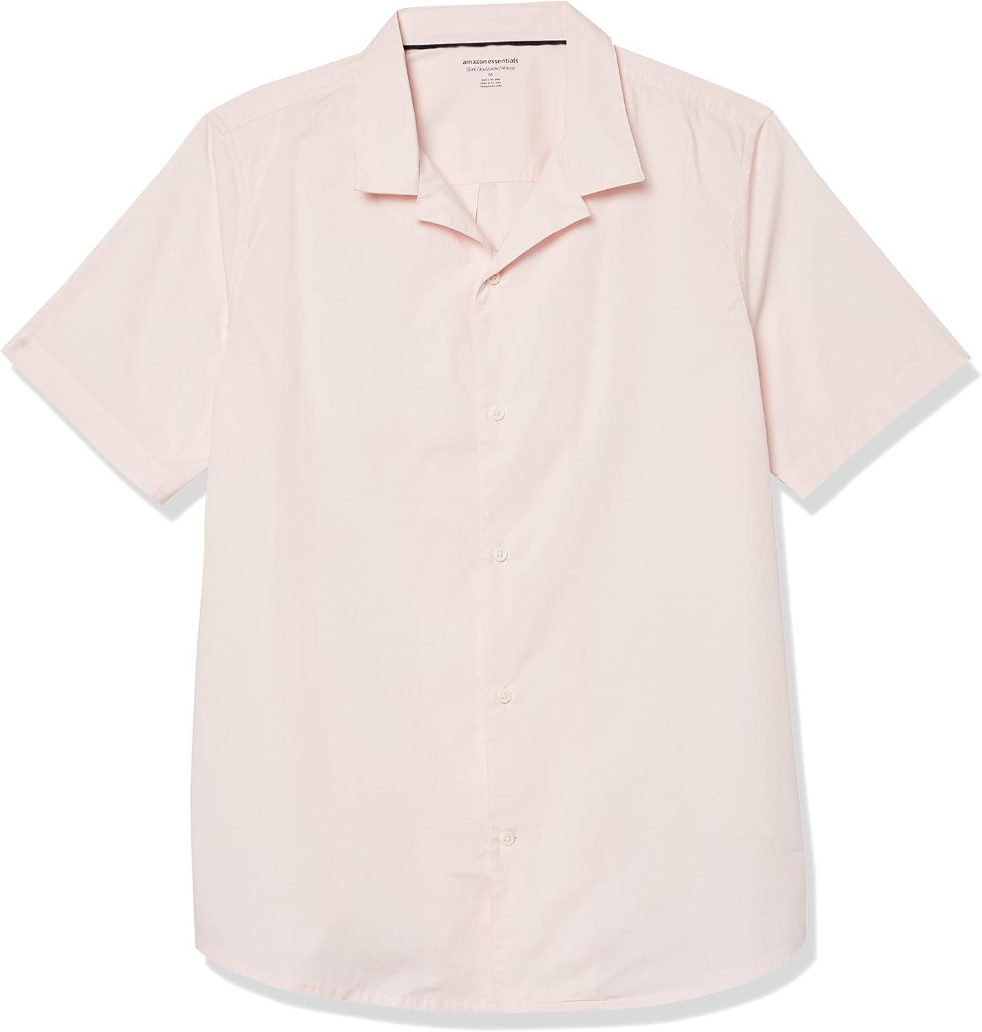 image:imageAmazon Essentials Mens Vacation Cotton ButtonDown Short Sleeve Resort ShirtPink